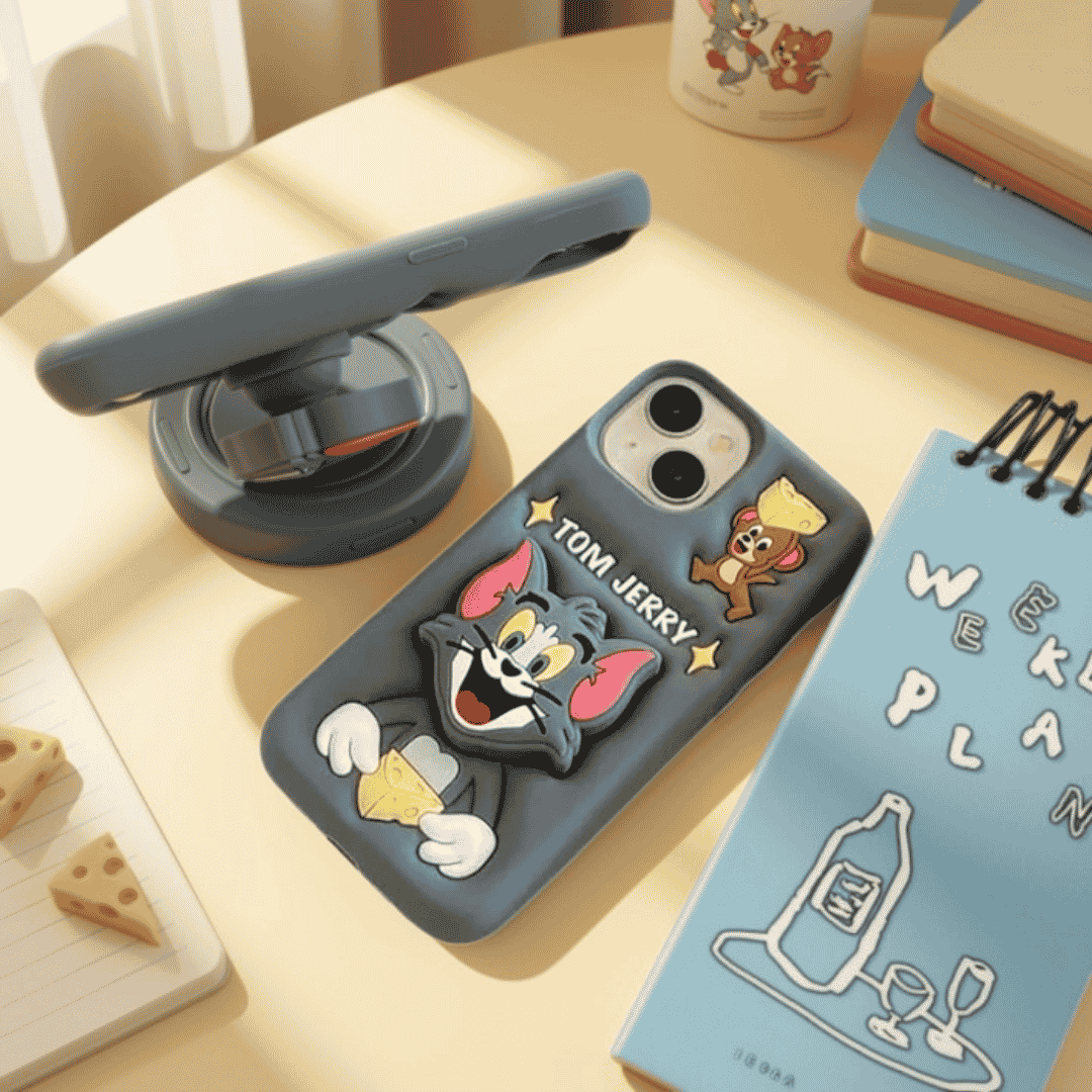 Cute 3D Tom And Jerry Silicone Case for iPhone 15