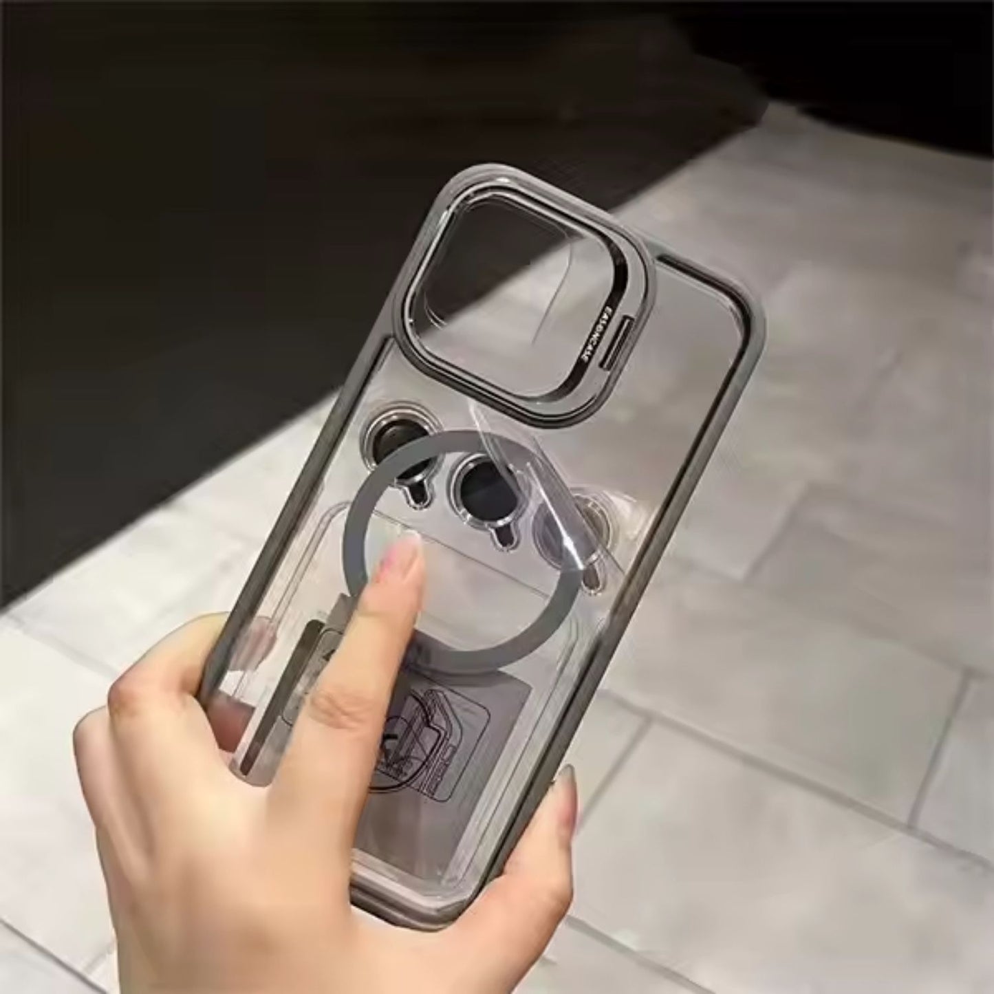 All-in-One iPhone Case β Built-in Kickstand + Camera Rings Anti-Shock Border π₯