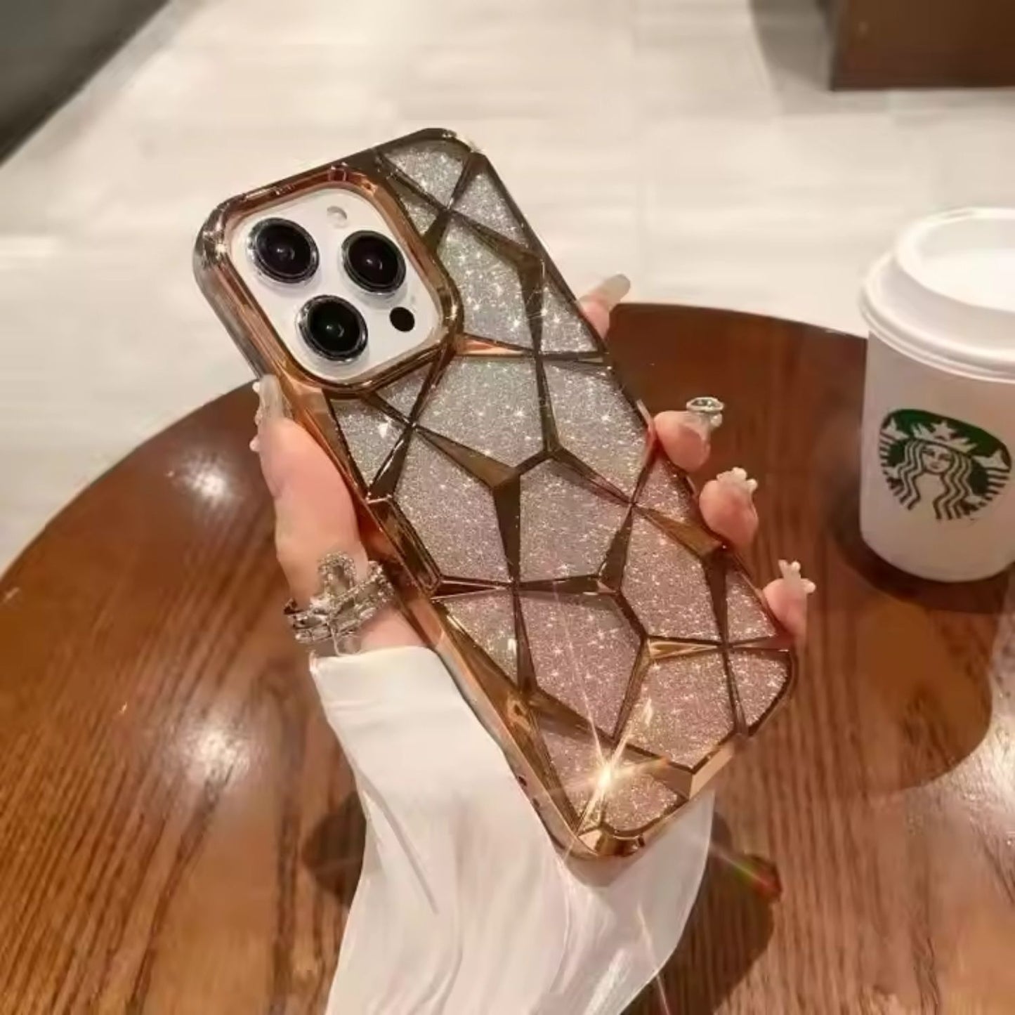 Luxury Dimond Glitter Case for iPhone – Sparkling Black Crystal Design