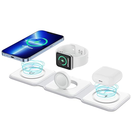 3-in-1 Magnetic Wireless Charger – Fast Charging Station for iPhone, Apple Watch & AirPods