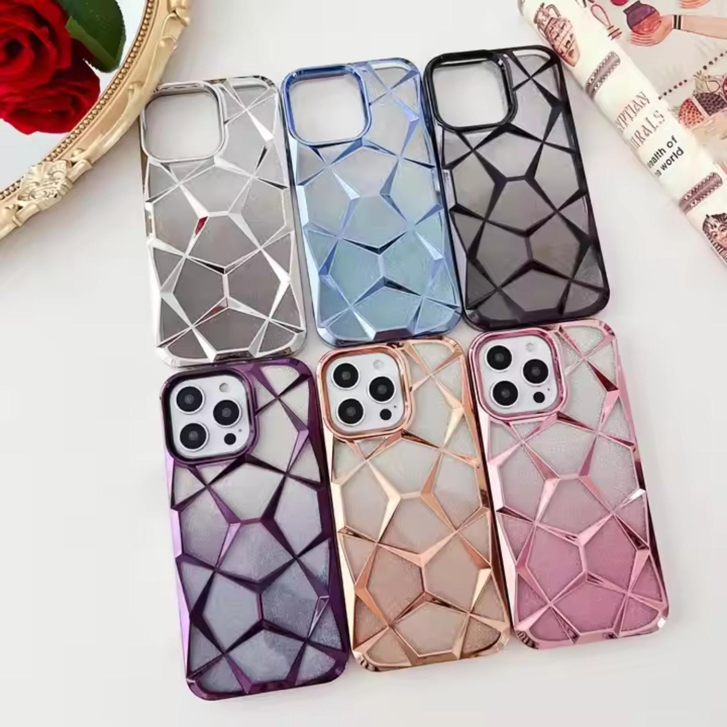 Luxury Dimond Glitter Case for iPhone – Sparkling Black Crystal Design