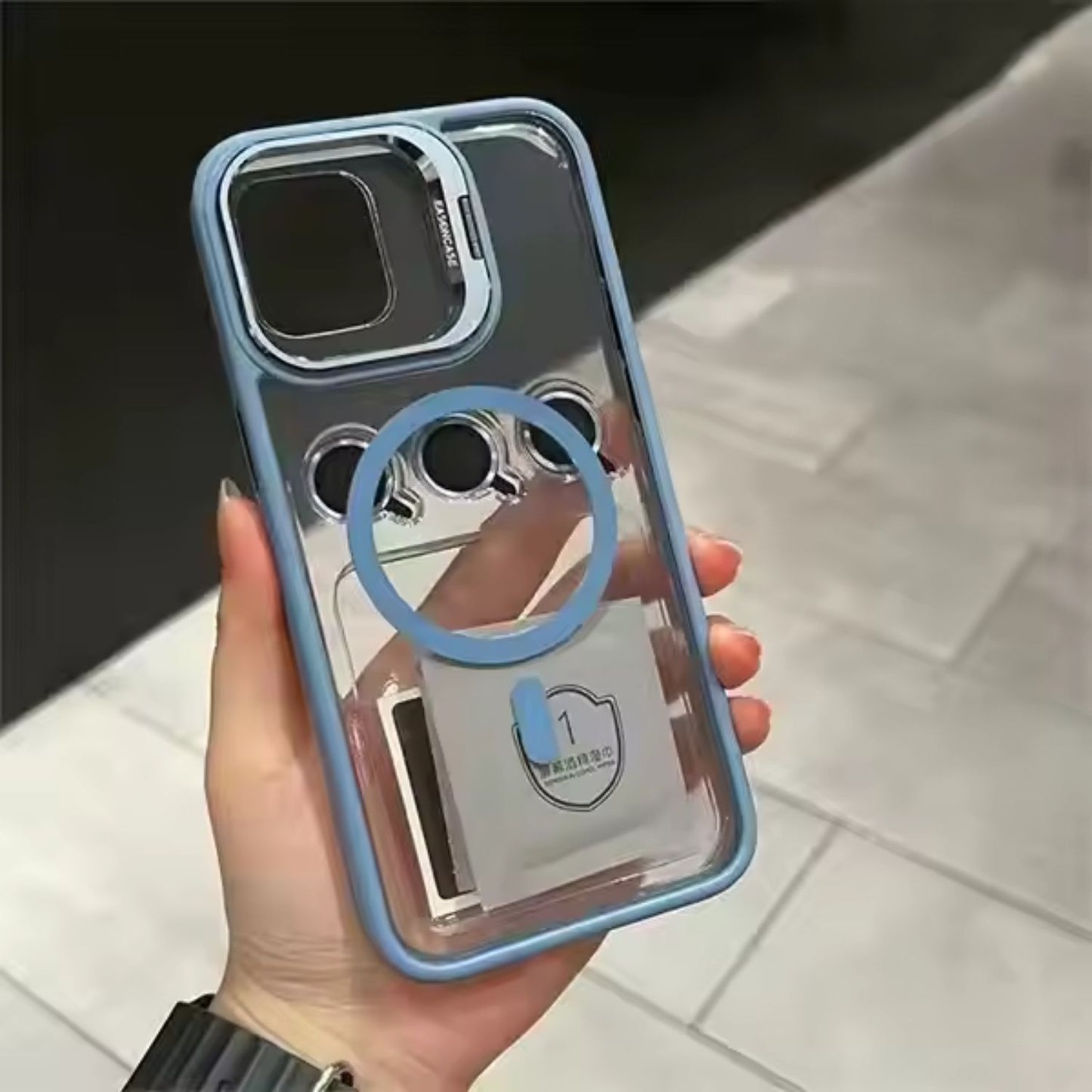 All-in-One iPhone Case β Built-in Kickstand + Camera Rings Anti-Shock Border π₯