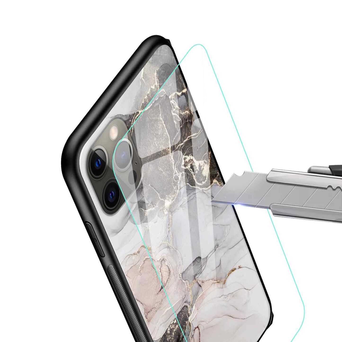Marble Colour Glass Back Cover