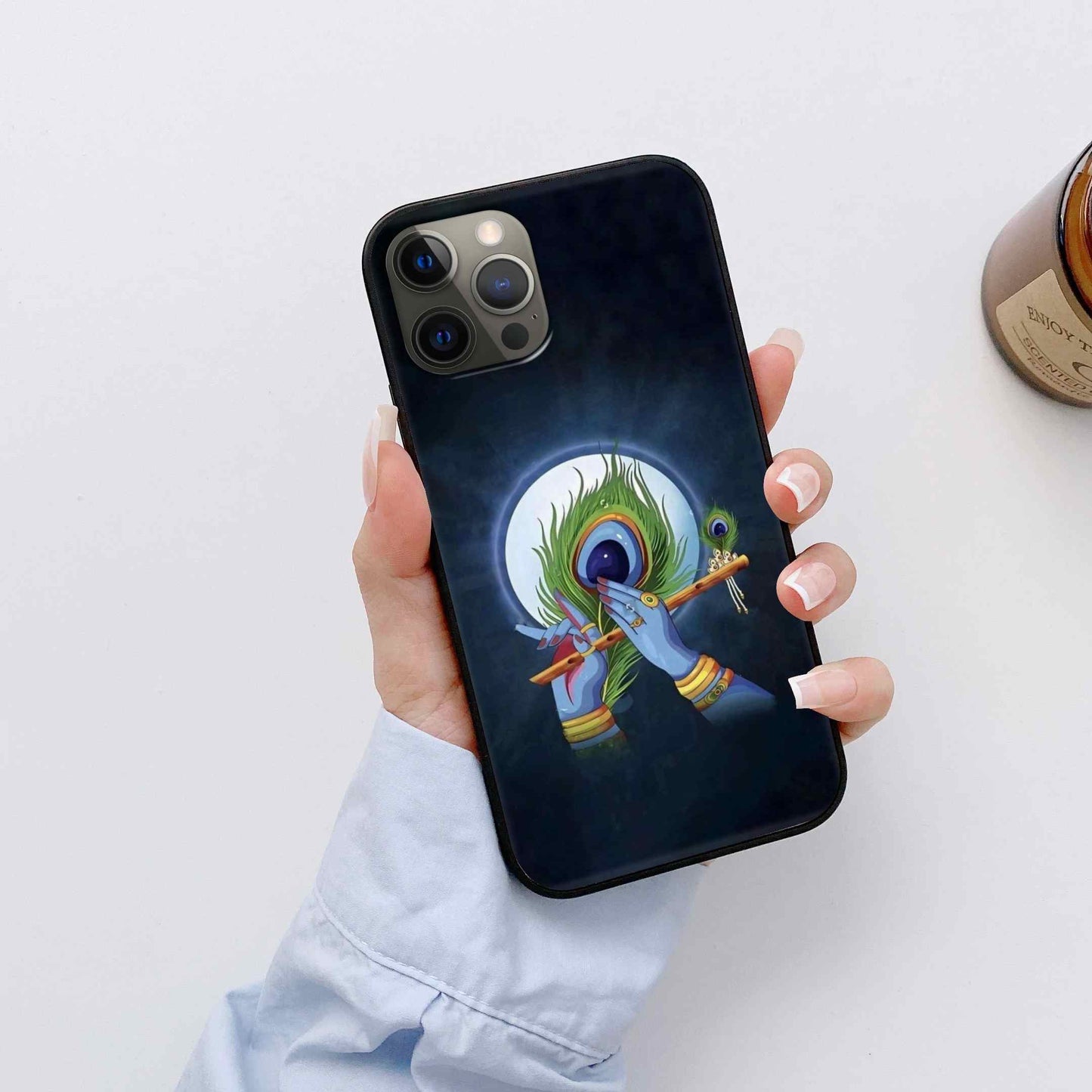 Krishna ji Glass Back Cover