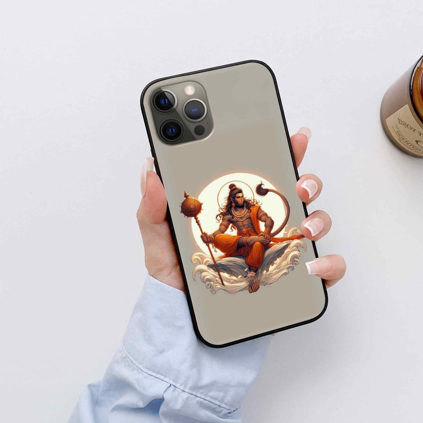 Hanuman Ji Glass Back Cover