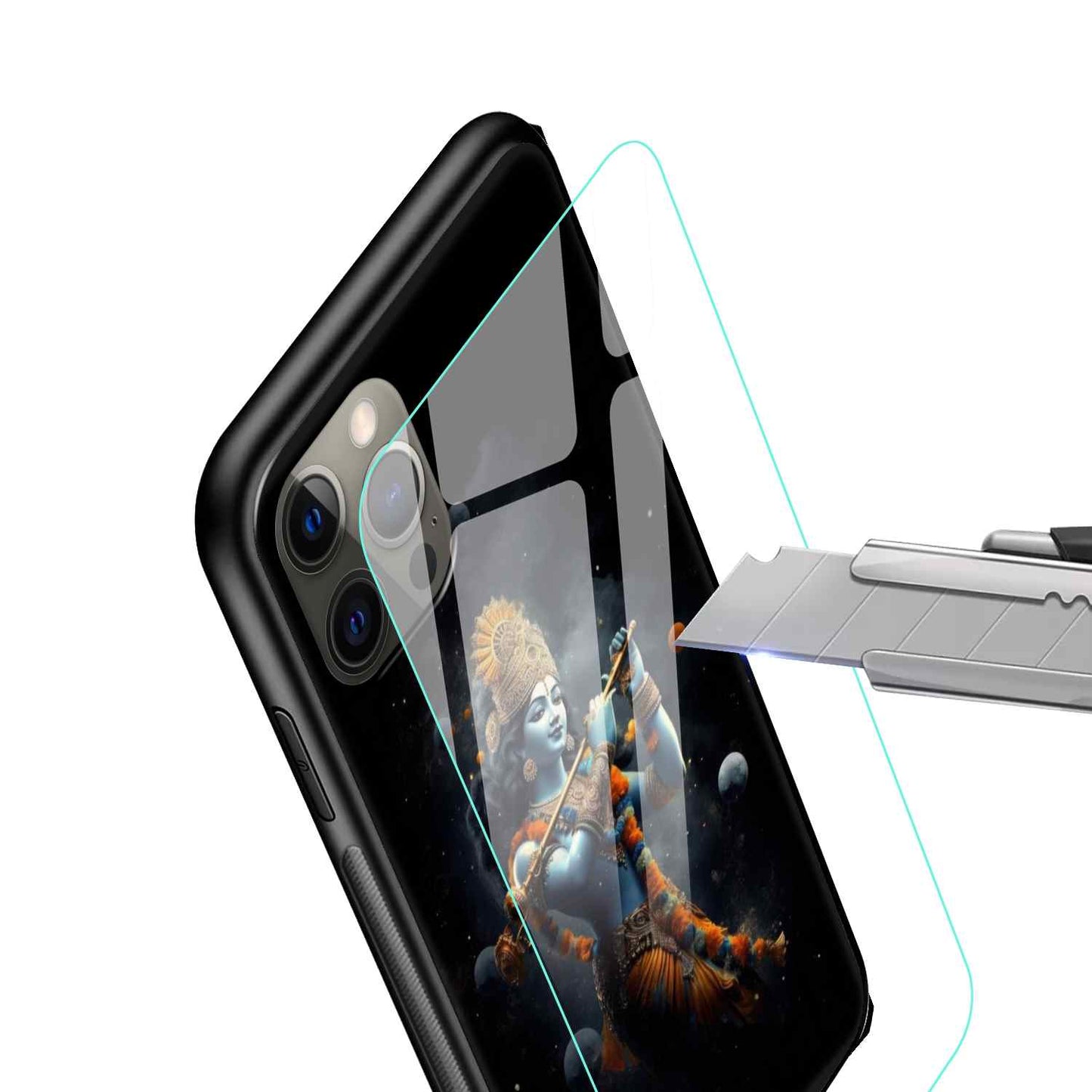 Krishna Ji Glass Back Cover