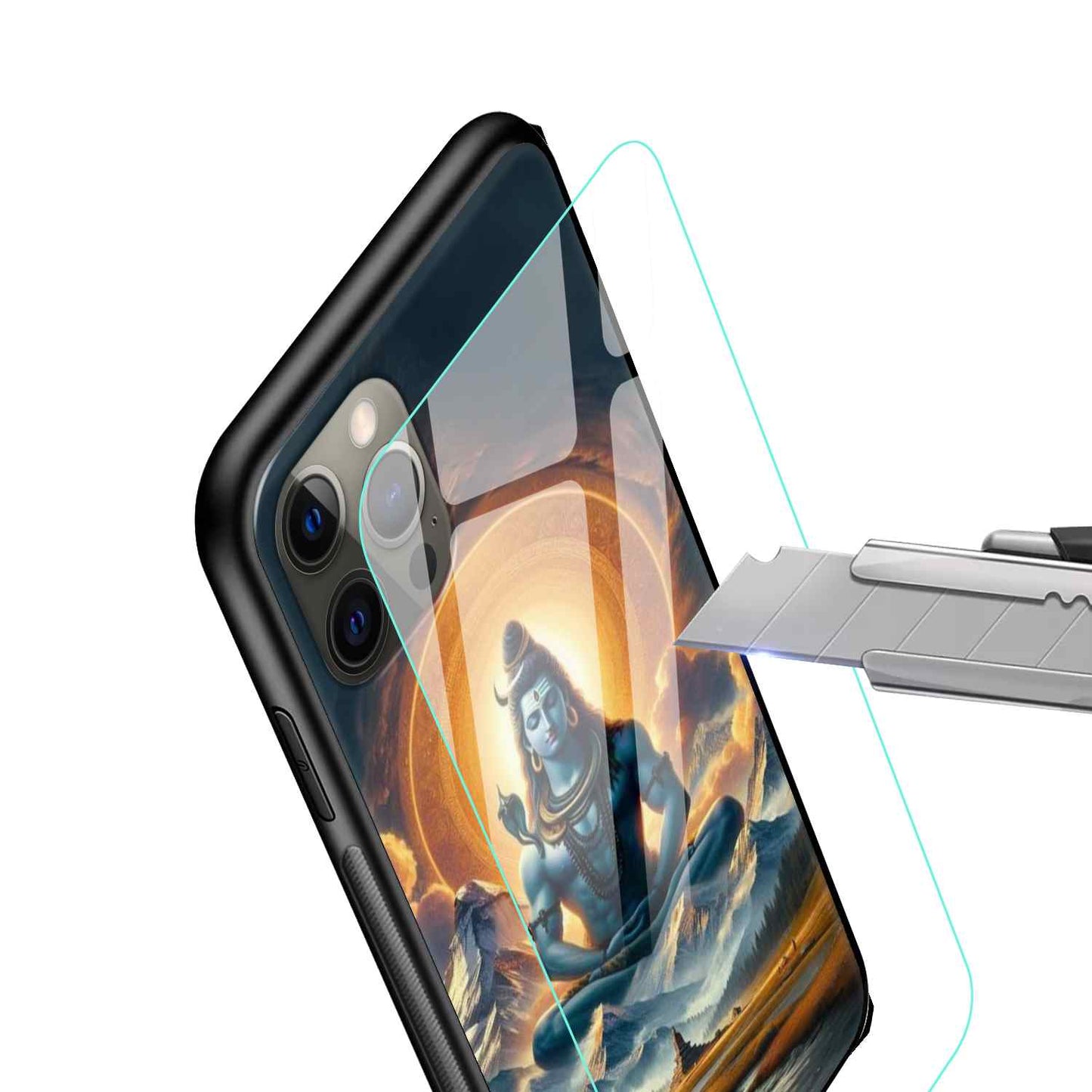 Shiv Ji Glass Back Cover