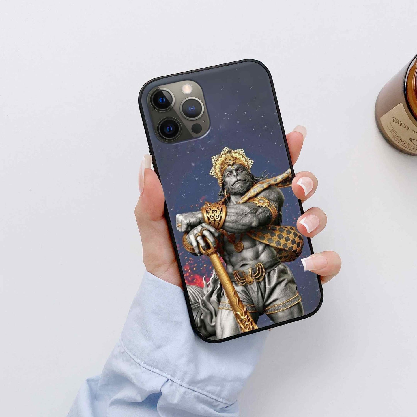 Hanuman Ji Glass Back Cover
