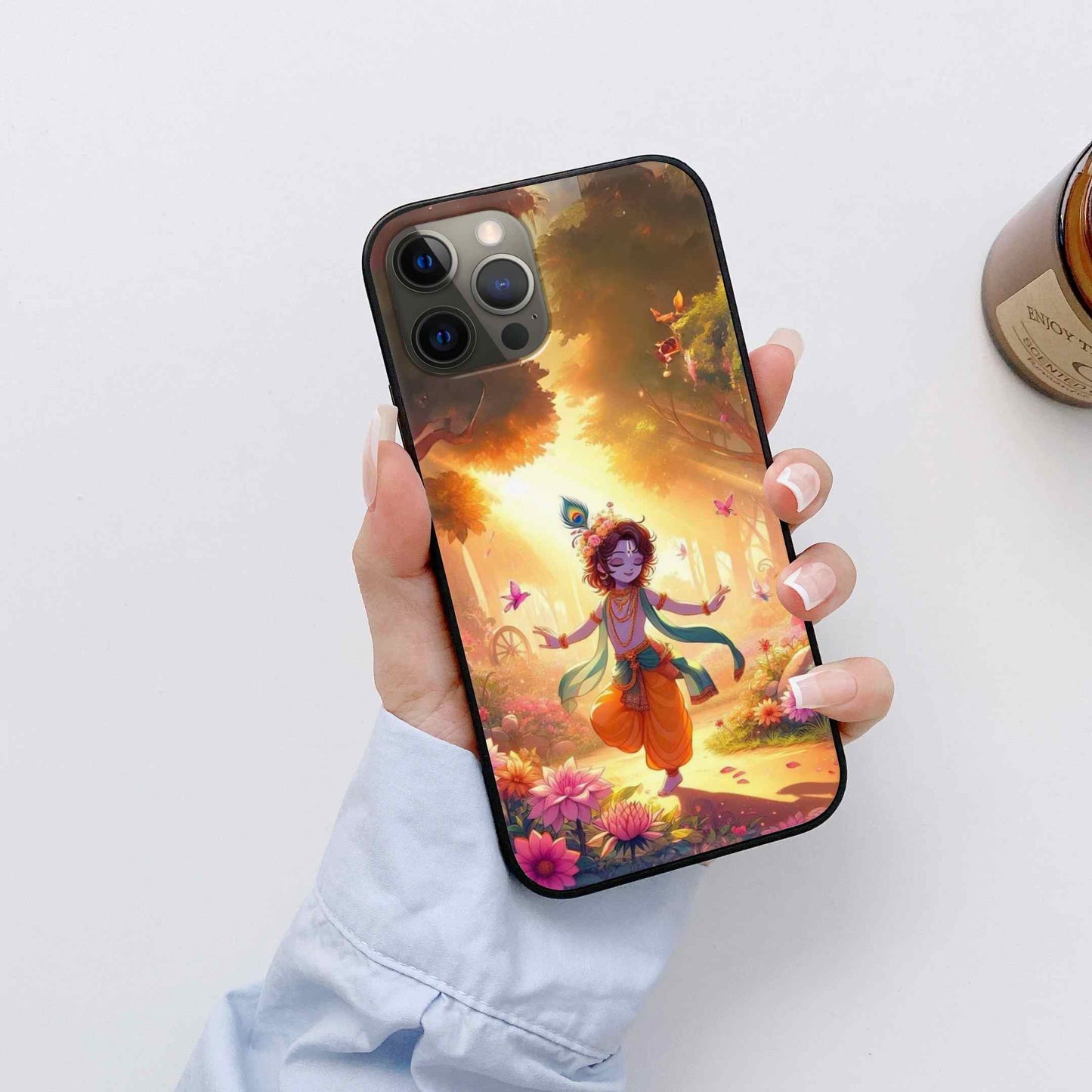 Krishna Ji Glass Back Cover