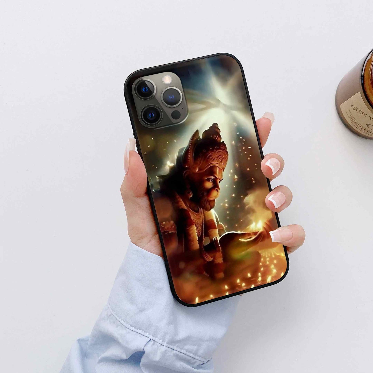 Hanuman Ji Glass Back Cover