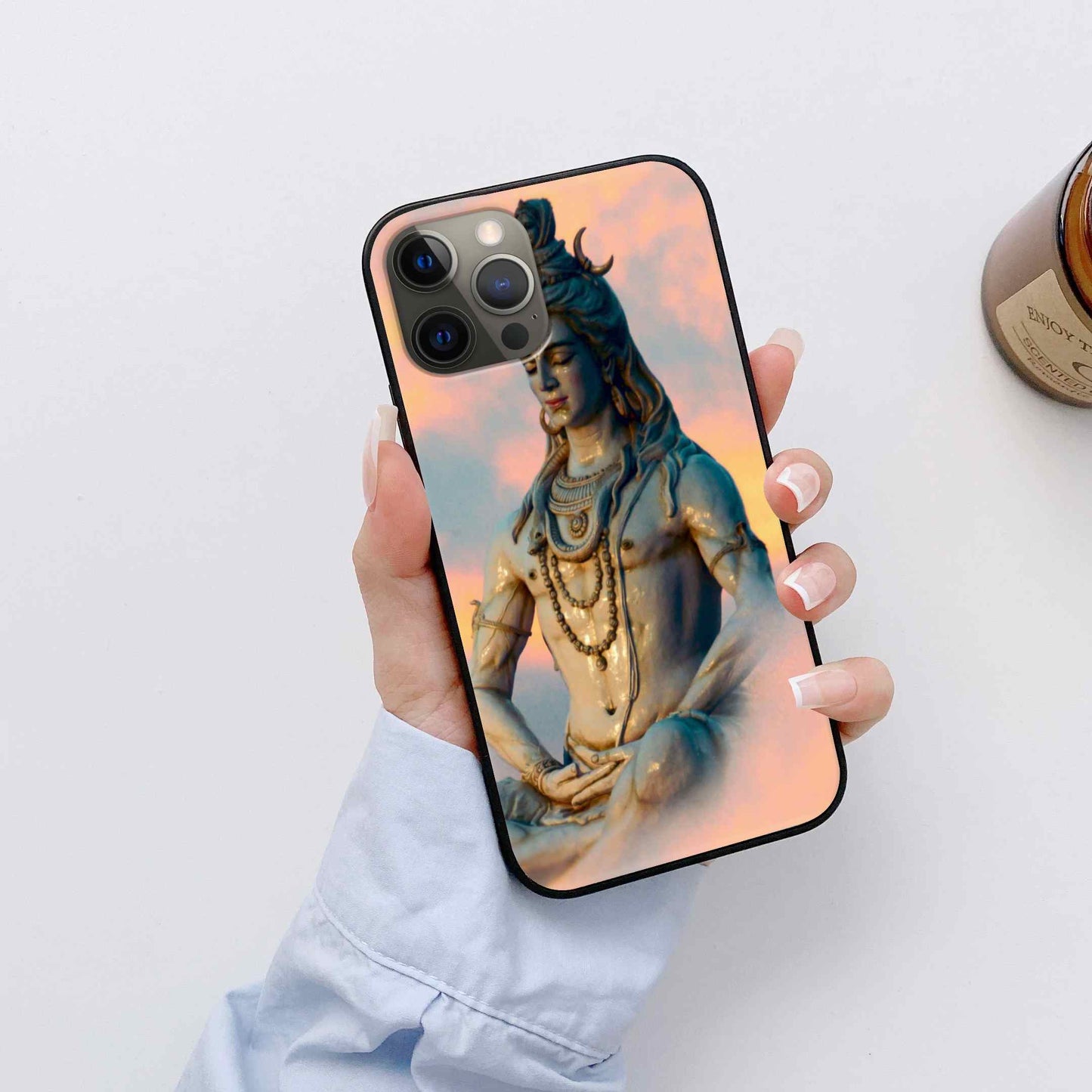 Shiv ji Glass Back Cover