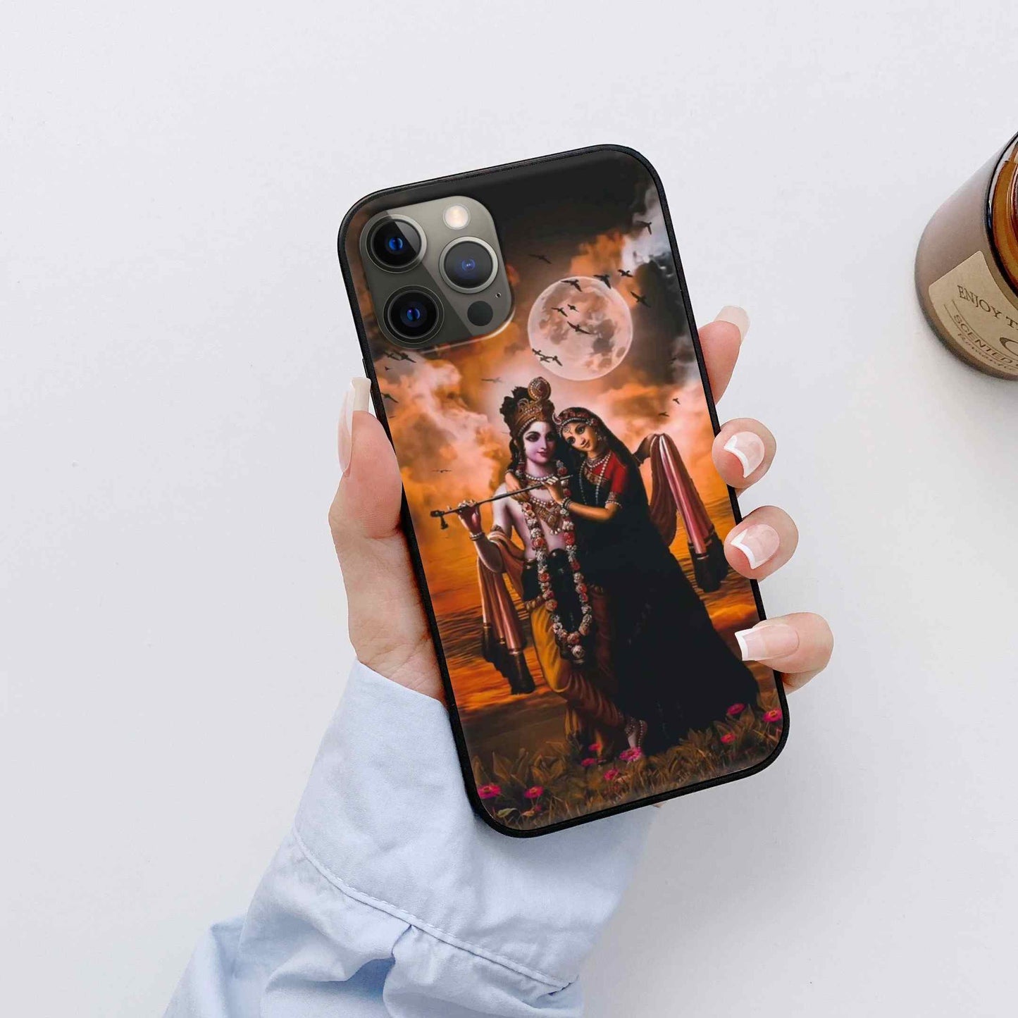 Radha Krishna Glass Back Cover