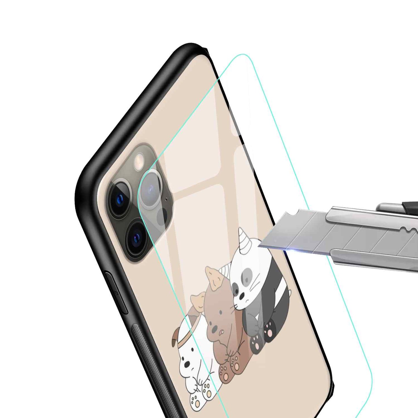 We Bare bears Glass Back Cover