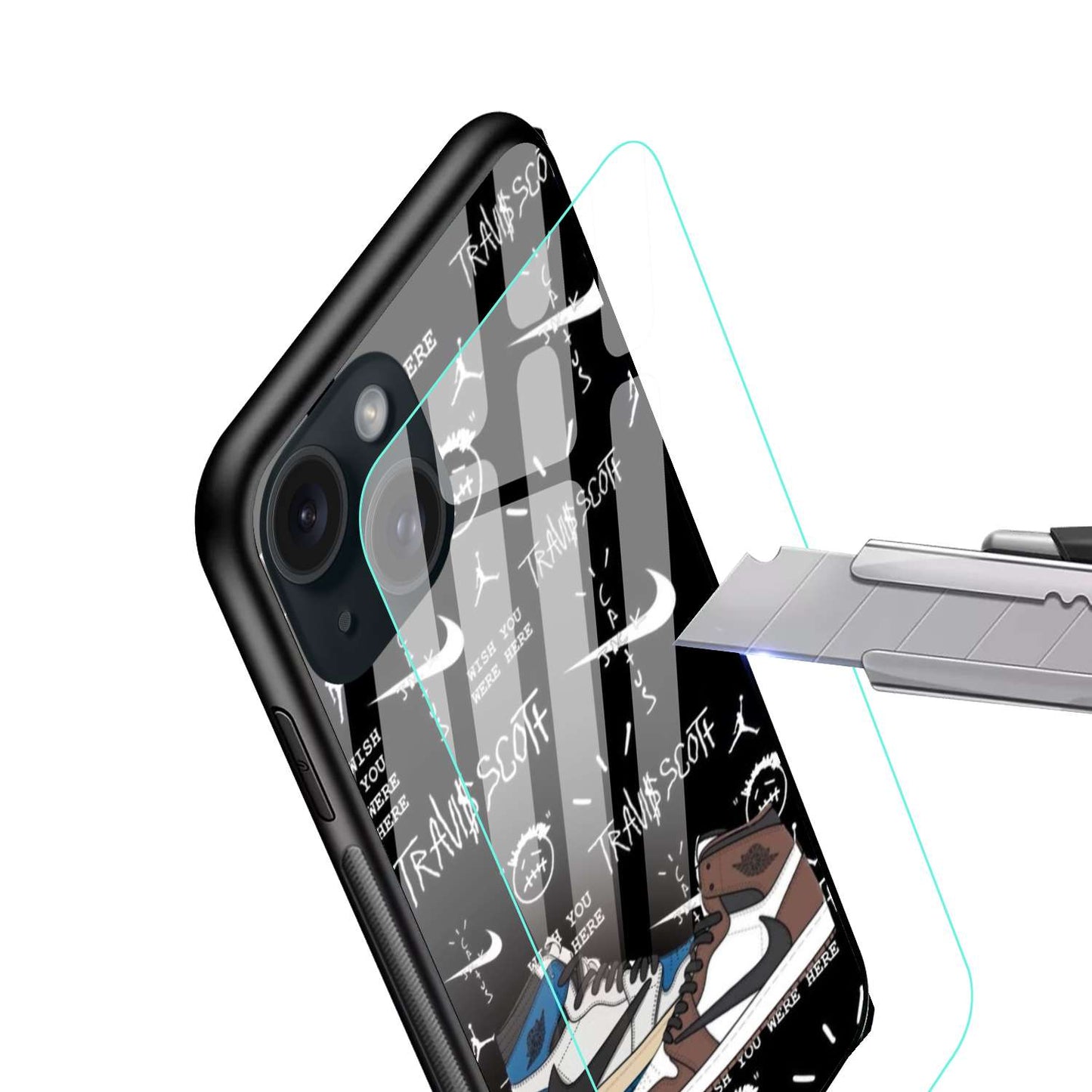 Travis X Nike Aesthetic Original Glass Glossy Finish Back Cover