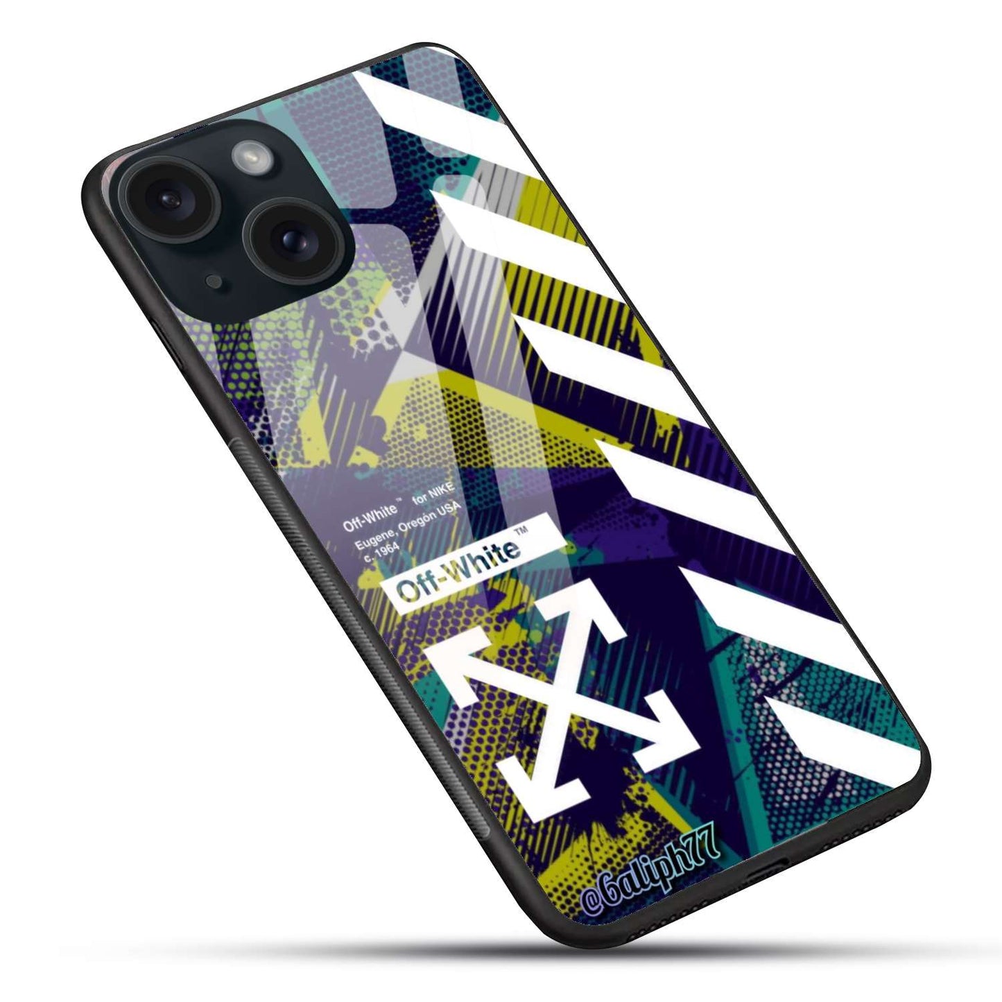 Nike off White Original Glass Glossy Finish Back Cover