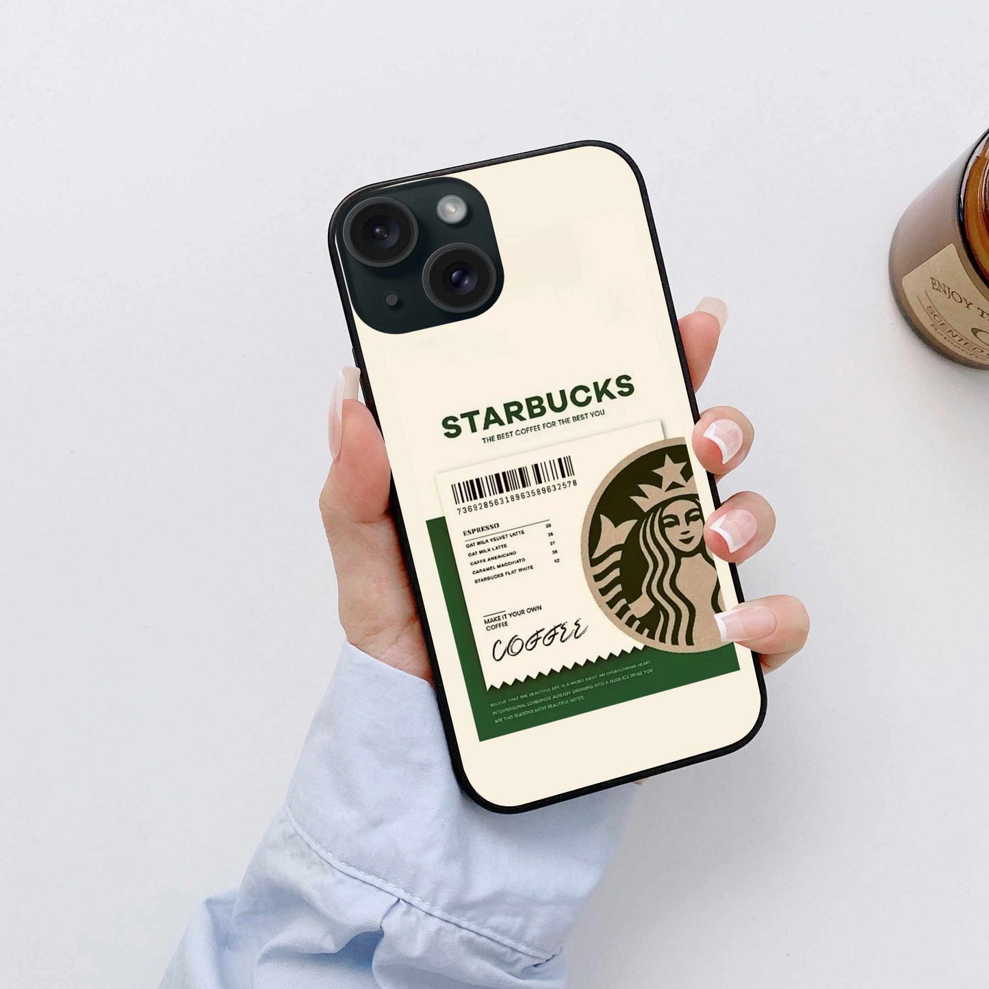 Minimalist Starbucks Receipt Original Glass Cover