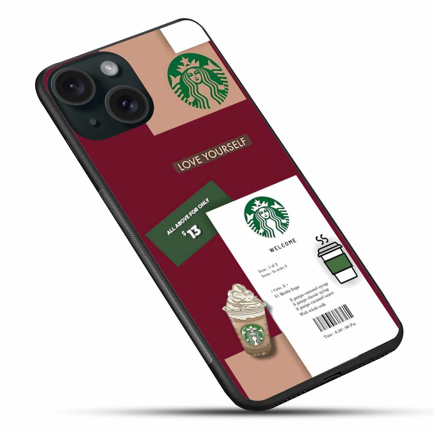 Starbucks Coffee Reciept Original Glass cover
