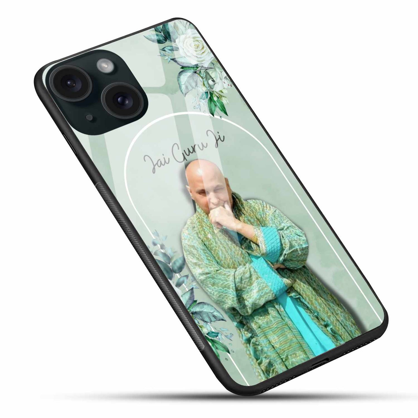 Jai Guru Ji Floral iPhone Cover – Spiritual Elegance & Divine Protection