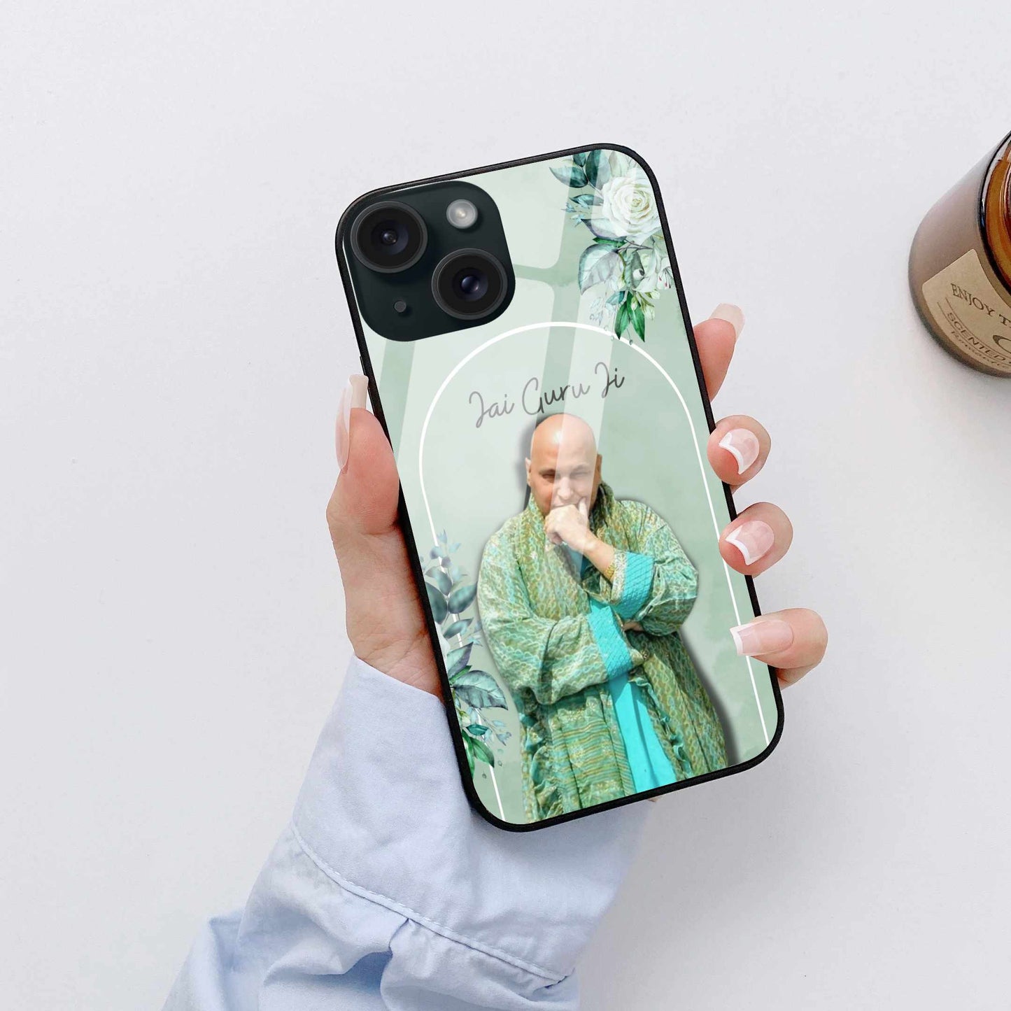 Jai Guru Ji Floral iPhone Cover – Spiritual Elegance & Divine Protection