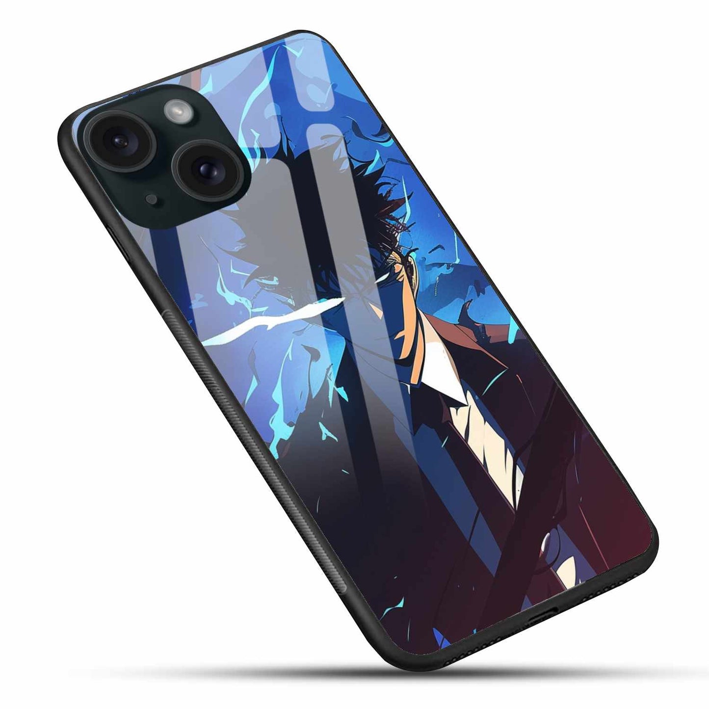 Blue Flame Warrior Anime iPhone Original Glass Cover