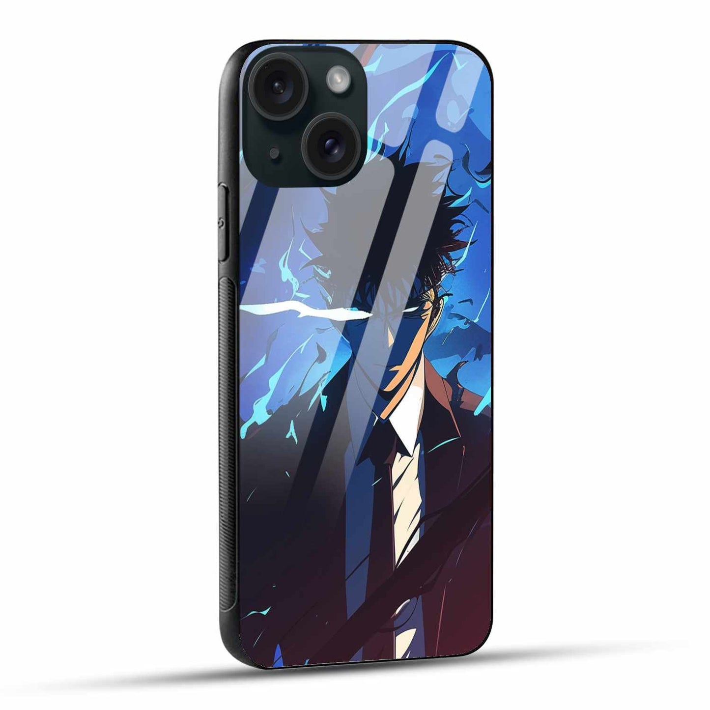 Blue Flame Warrior Anime iPhone Original Glass Cover