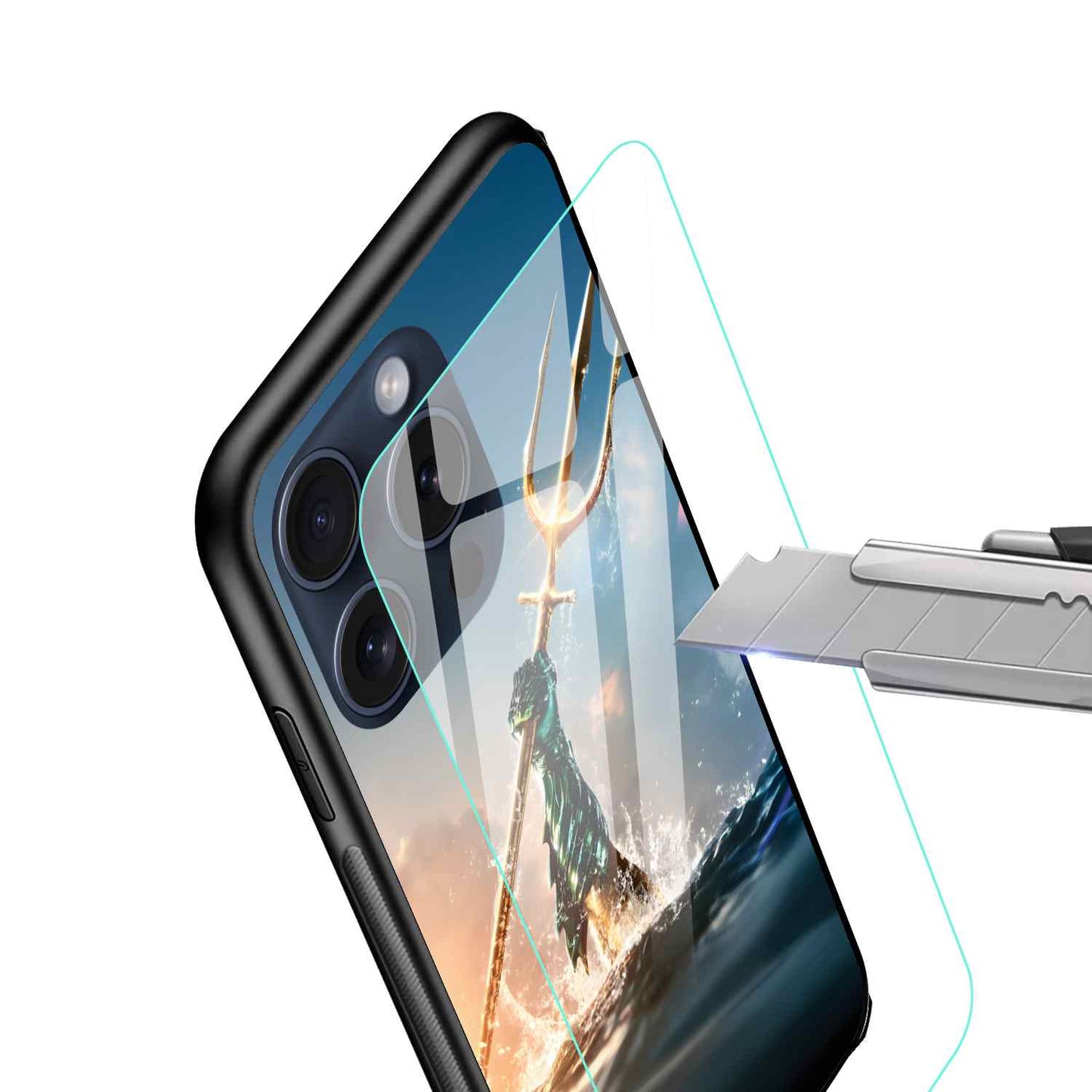 Aqua man Glass Back Cover