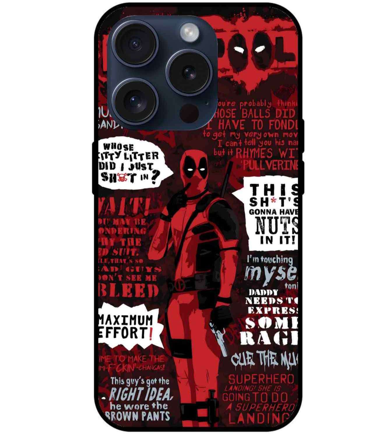 Deadpool Glass Back Cover