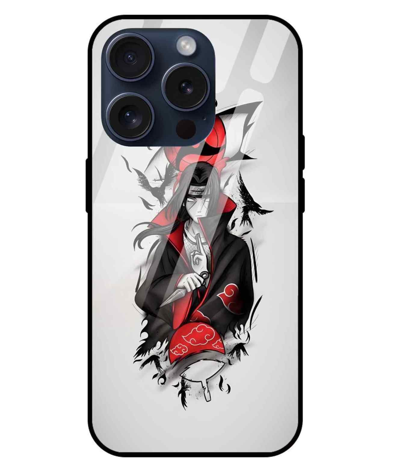 Itachi Uchiha Naruto character Glass Back Cover