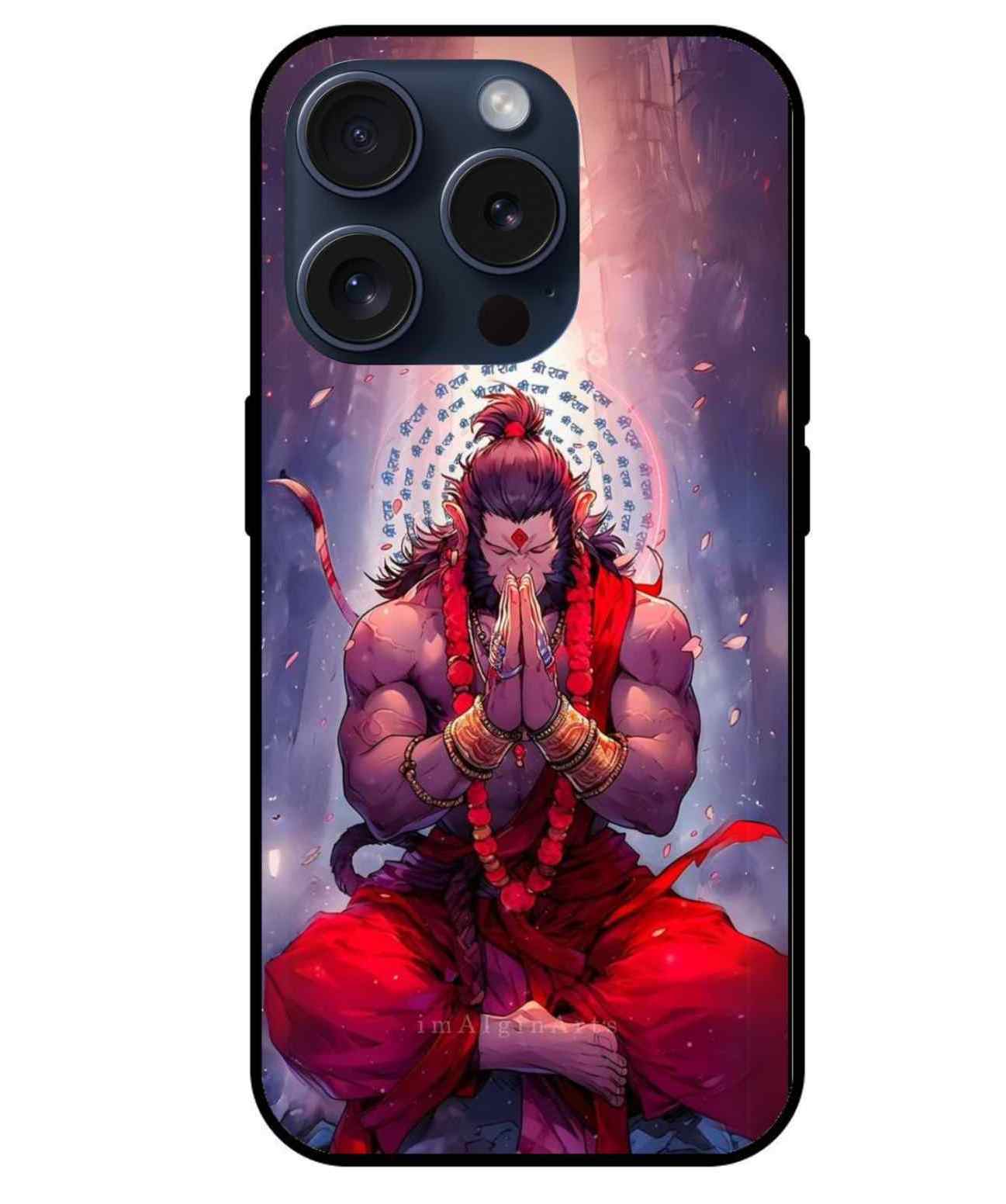 Hanuman Ji Glass Back Cover