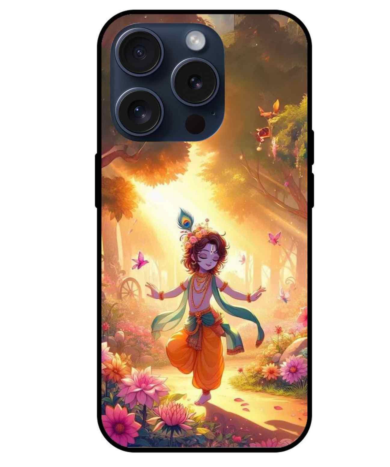 Krishna Ji Glass Back Cover