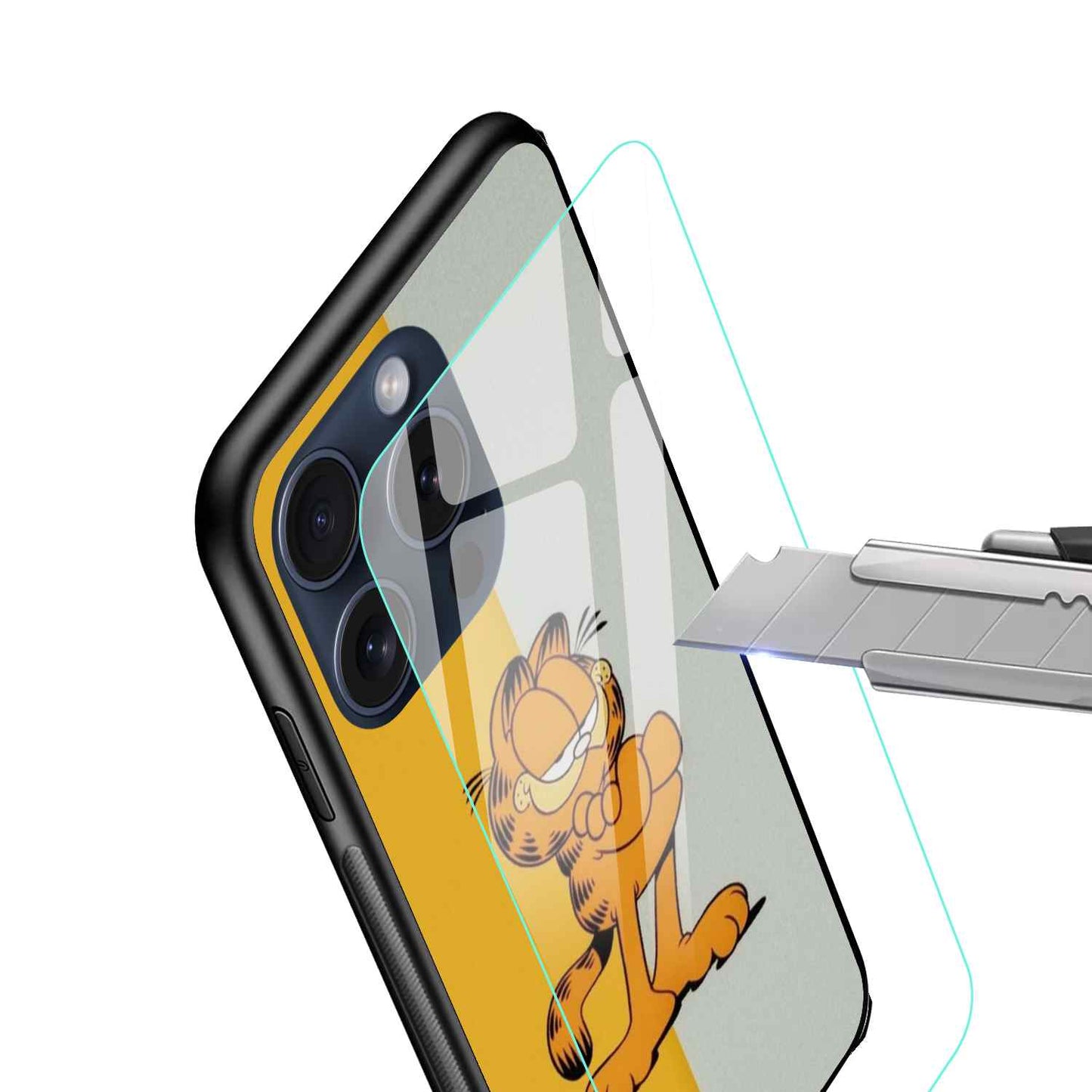 Cartoon Doraemon Glass Back Cover