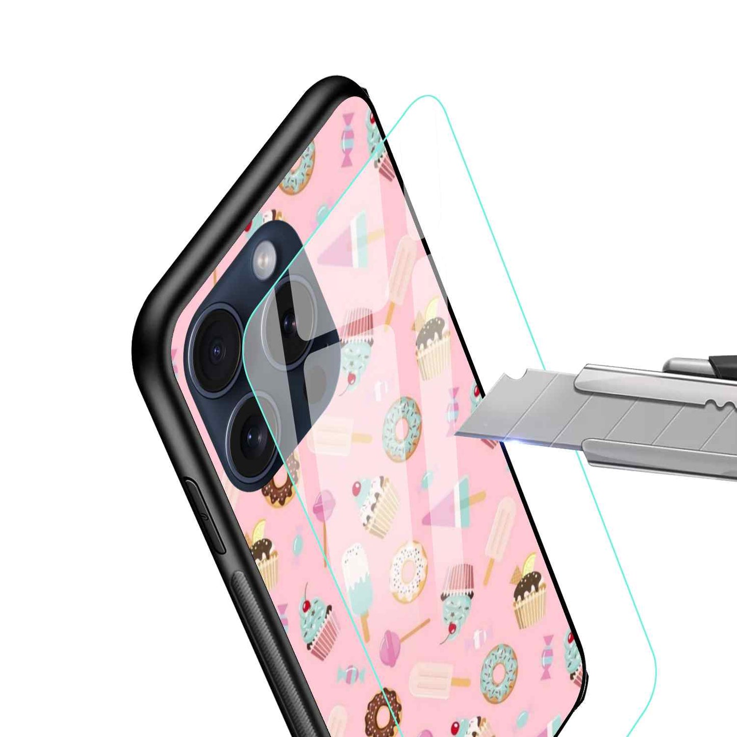 ICE CREAM Trending Glossy Glass Cover