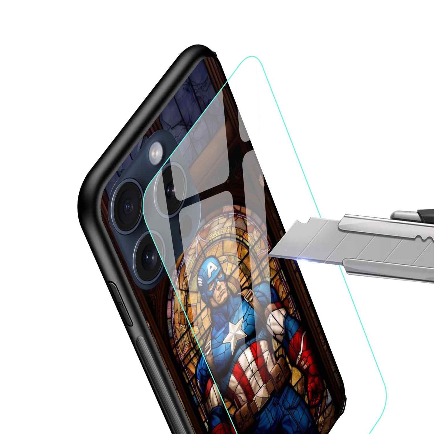 Caption America Glossy Glass Cover