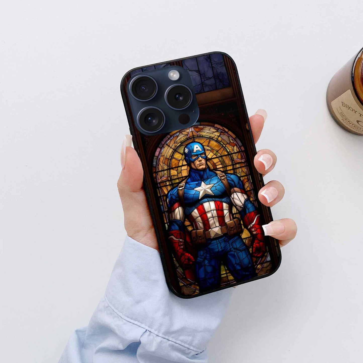 Caption America Glossy Glass Cover