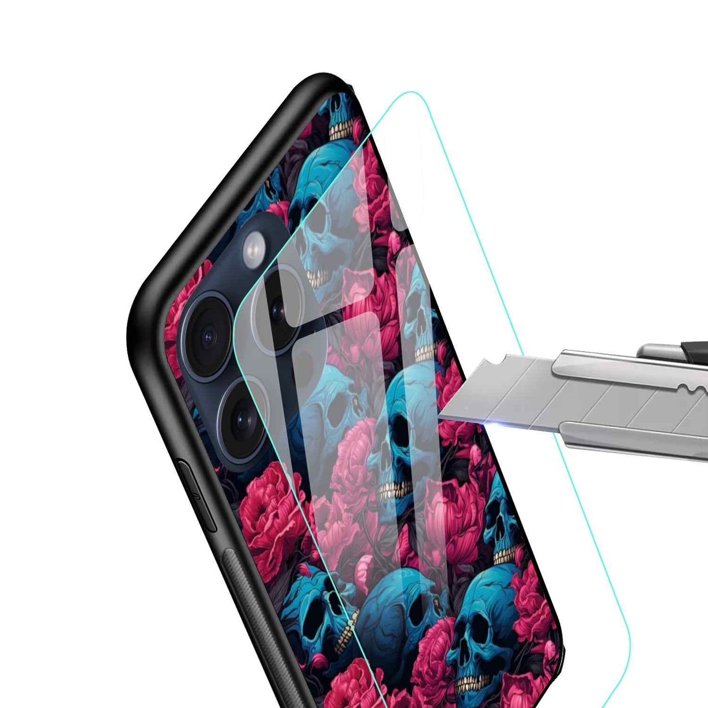 skull Glossy Glass Cover