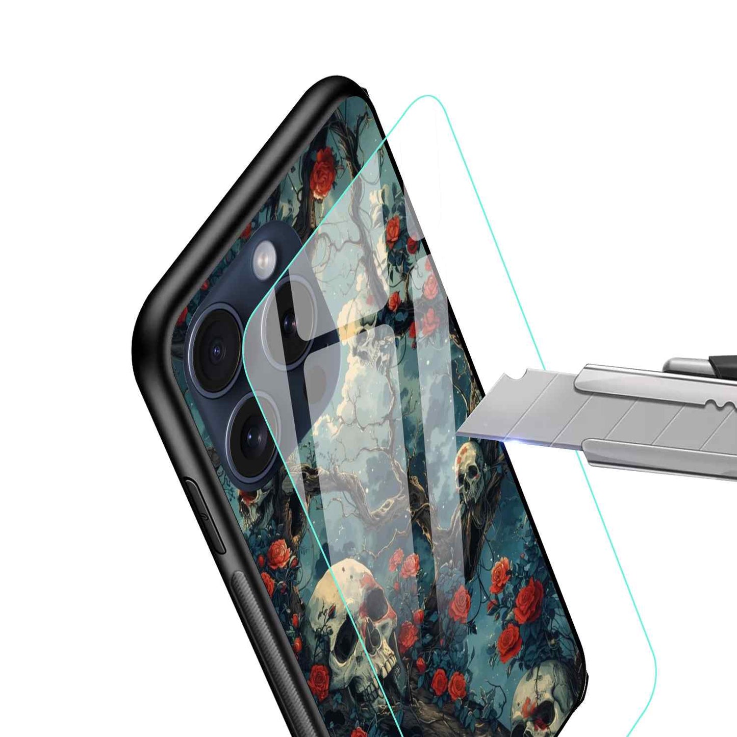 skull Glossy Glass Cover