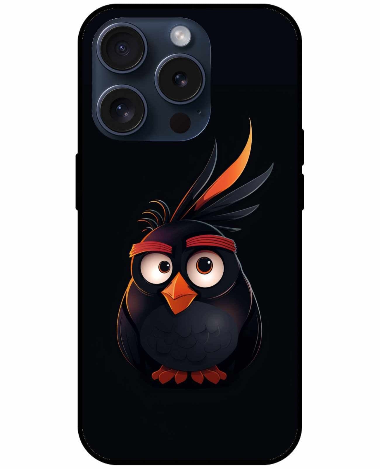 Angry Bird's Character Bomb Black Original Glass Cover