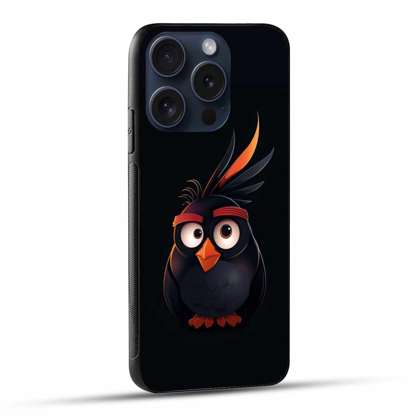 Angry Bird's Character Bomb Black Original Glass Cover