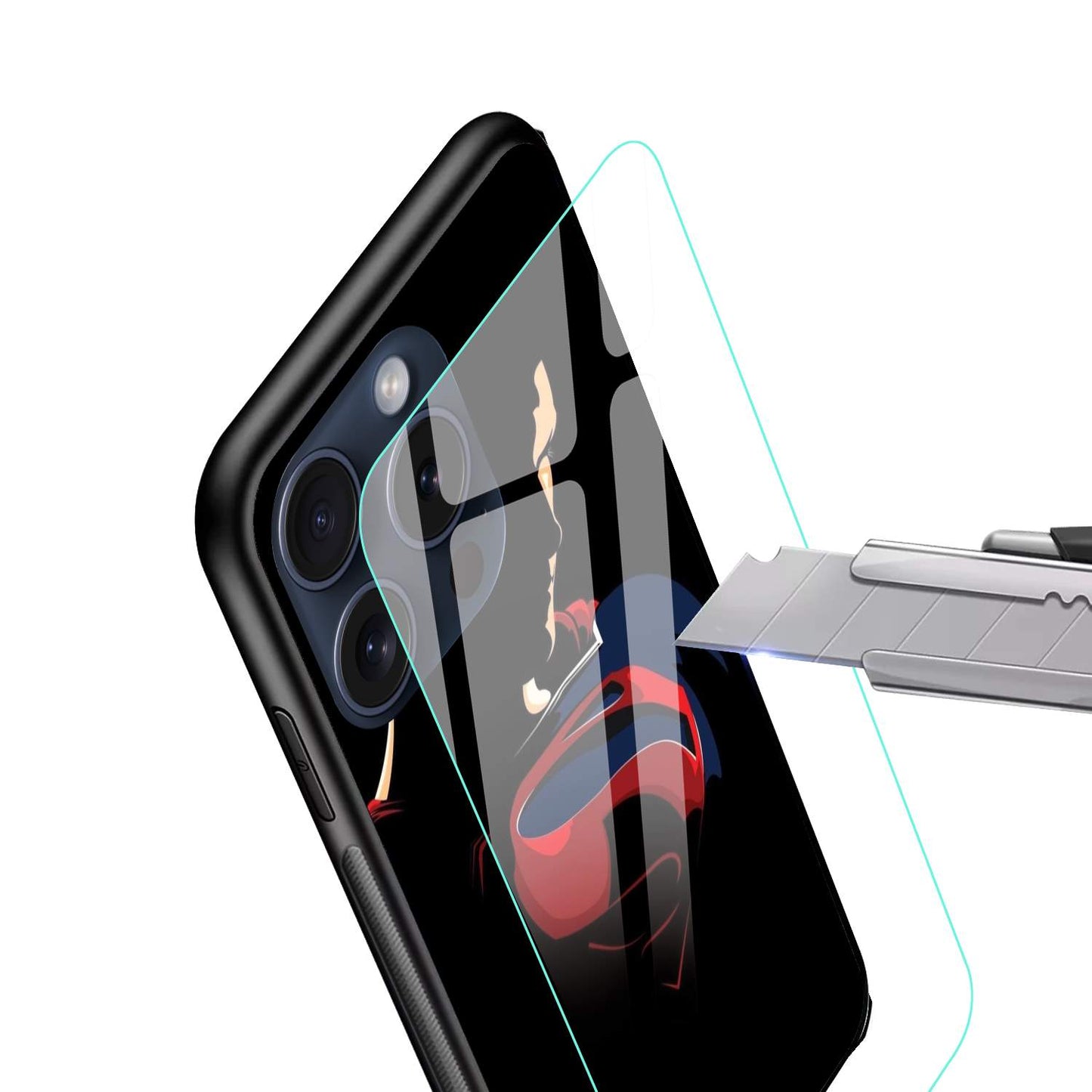 Super Man Glossy Glass Back Cover