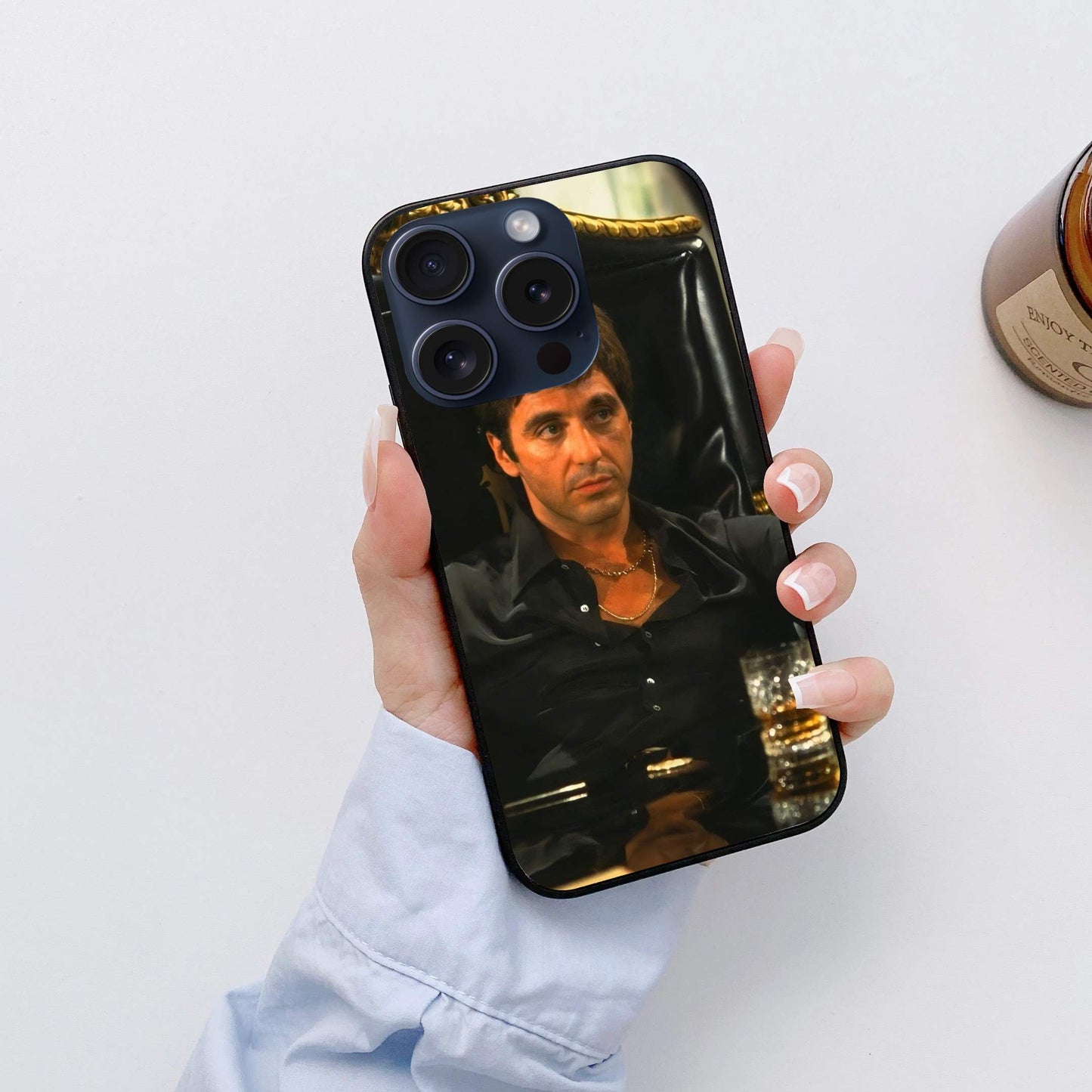 Tony Montana Glossy Glass Back Cover