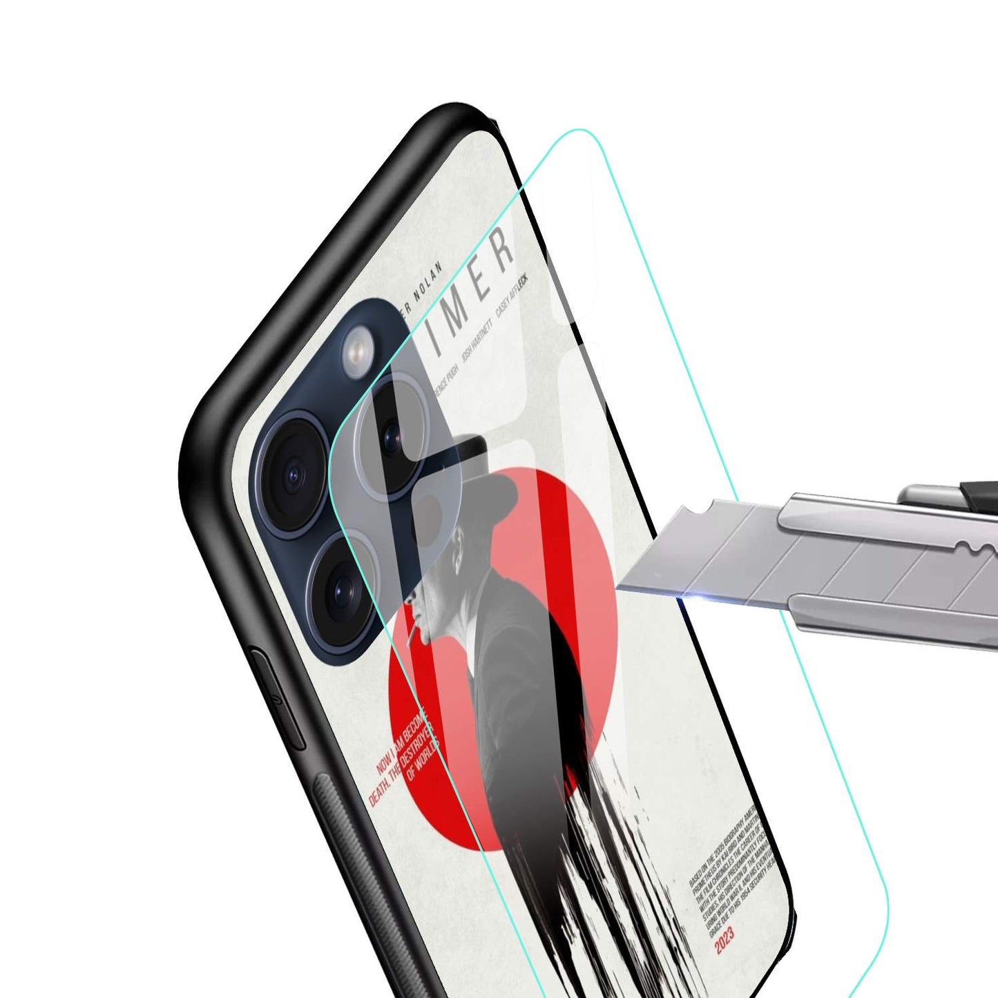 Oppenheimer Glossy Glass Back Cover