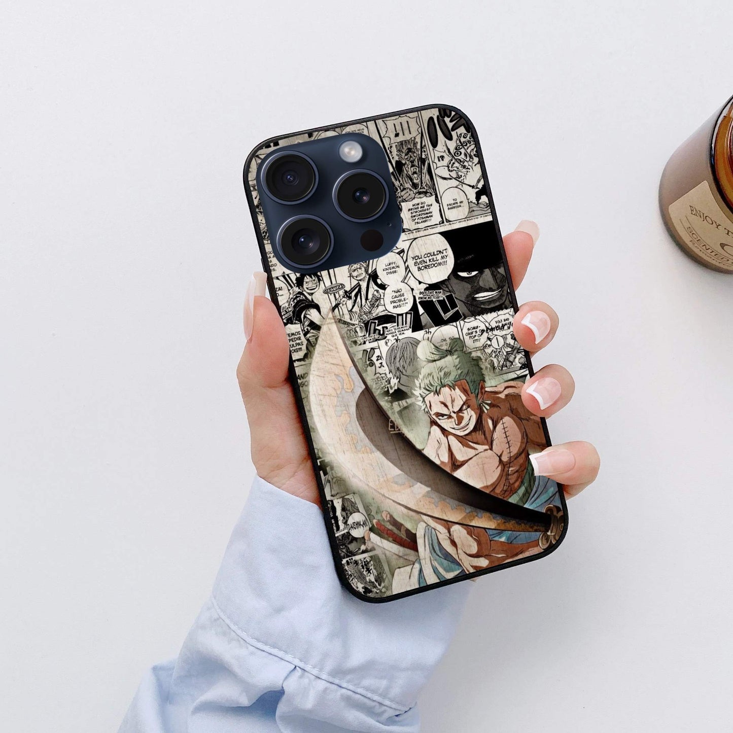 Roronoa Zoro One Piece Glossy Glass Back Cover