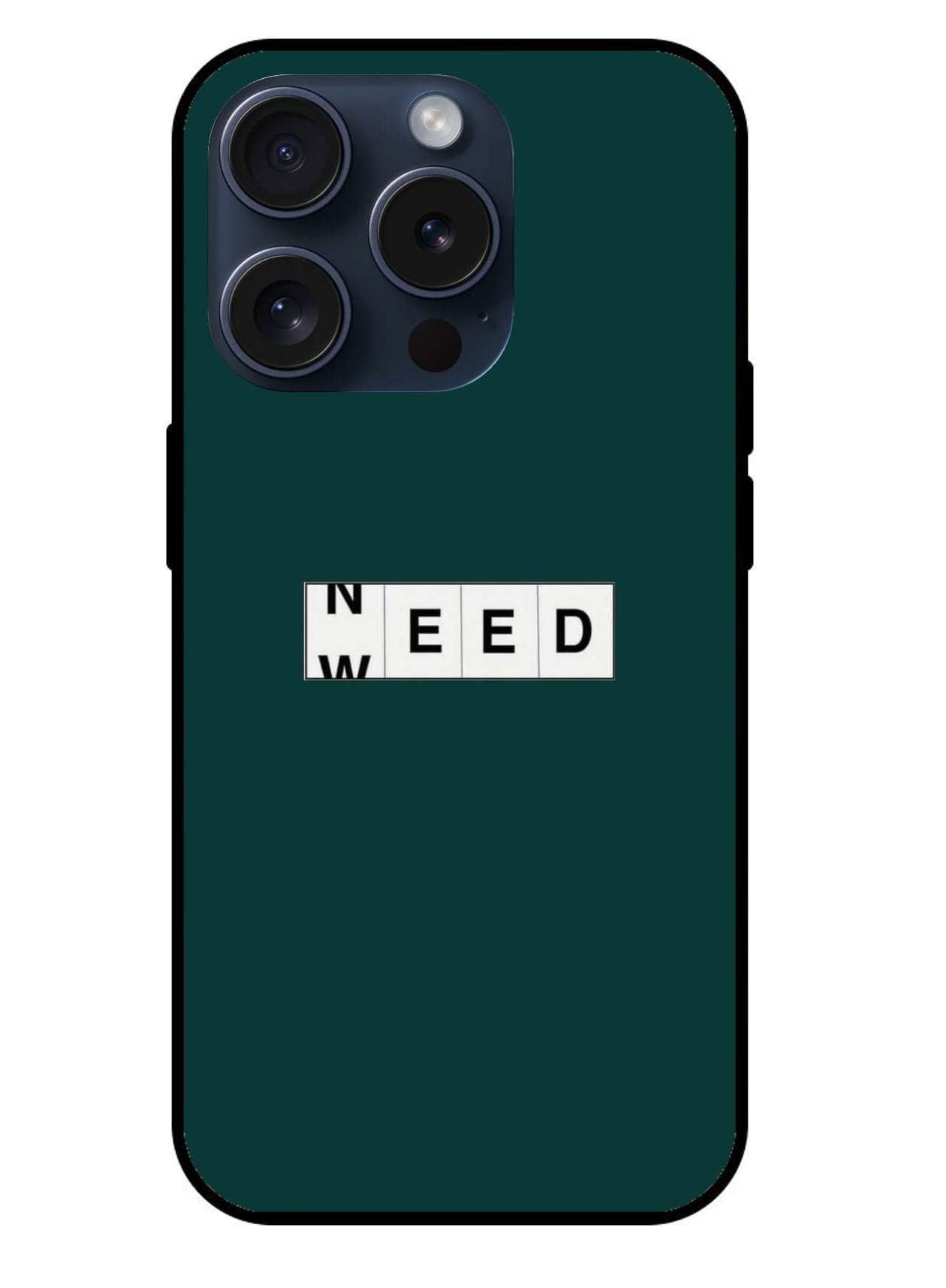 NEED WEED Original Glass Glossy Finish Back Cover