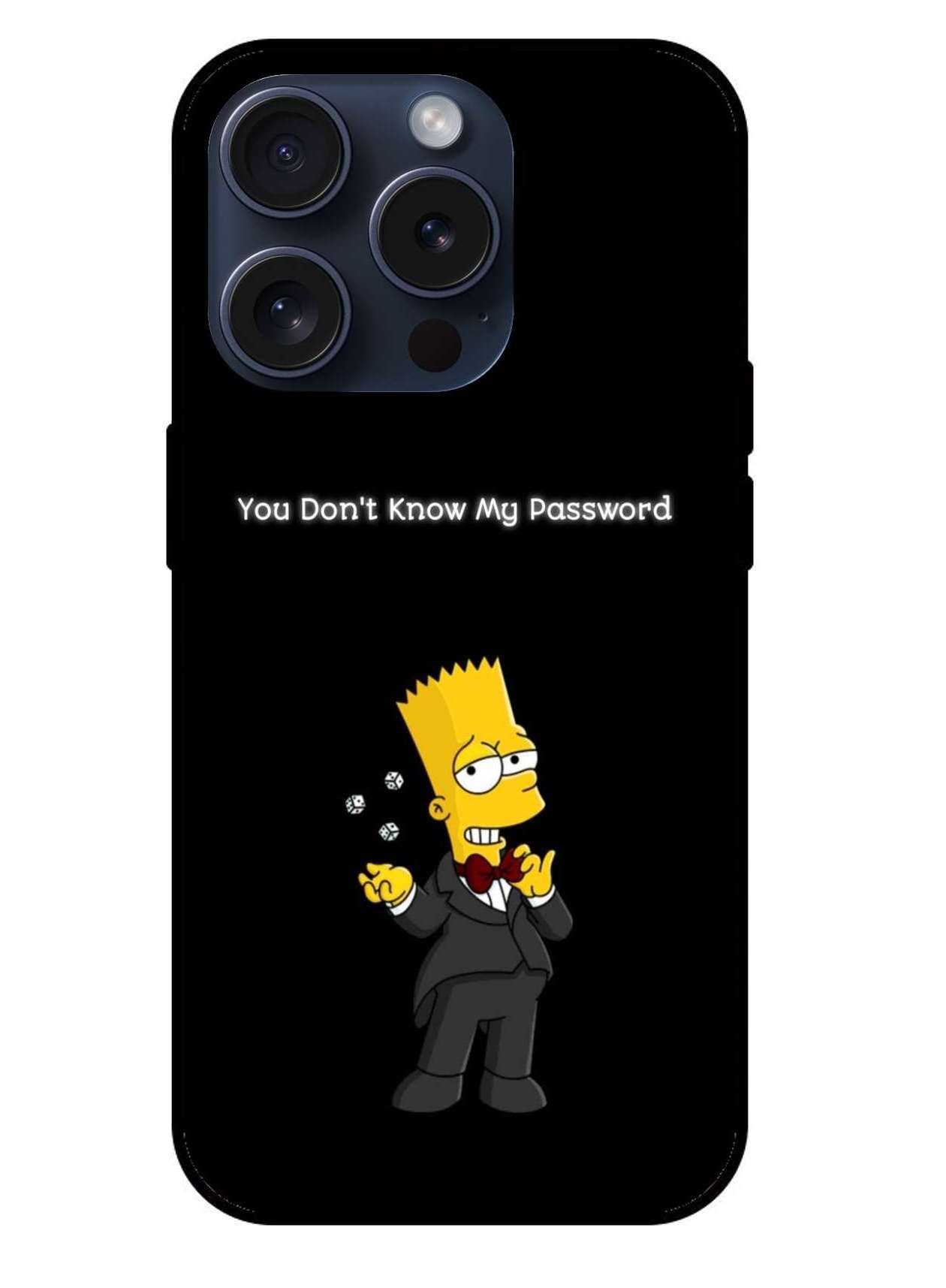you don't know my Password Original Glass Glossy Finish Back Cover