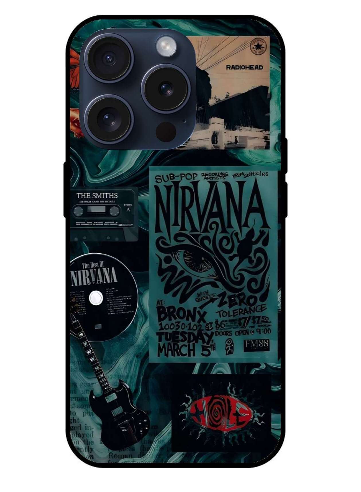 Nirvana Aesthetic Original Glass Glossy Finish Back Cover