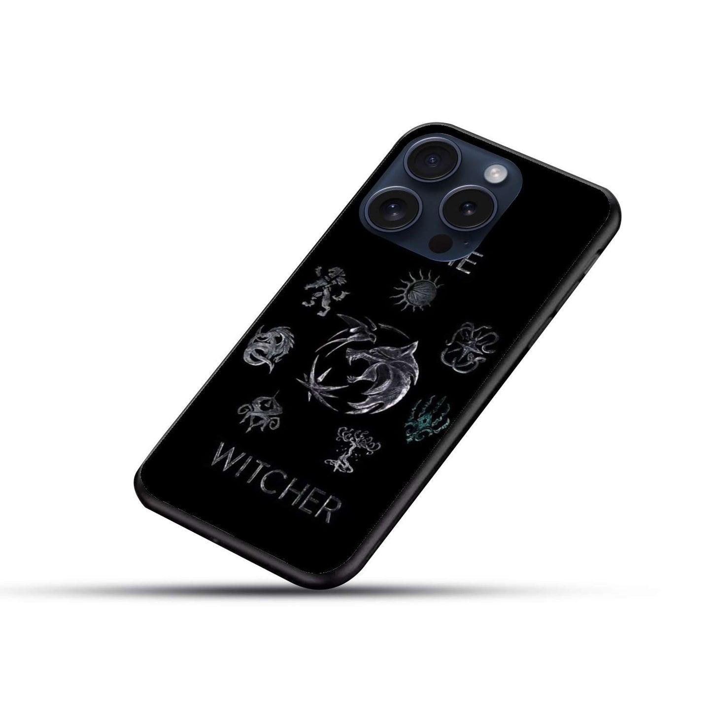 WITCHER BLACK Original Glass Glossy Finish Back Cover