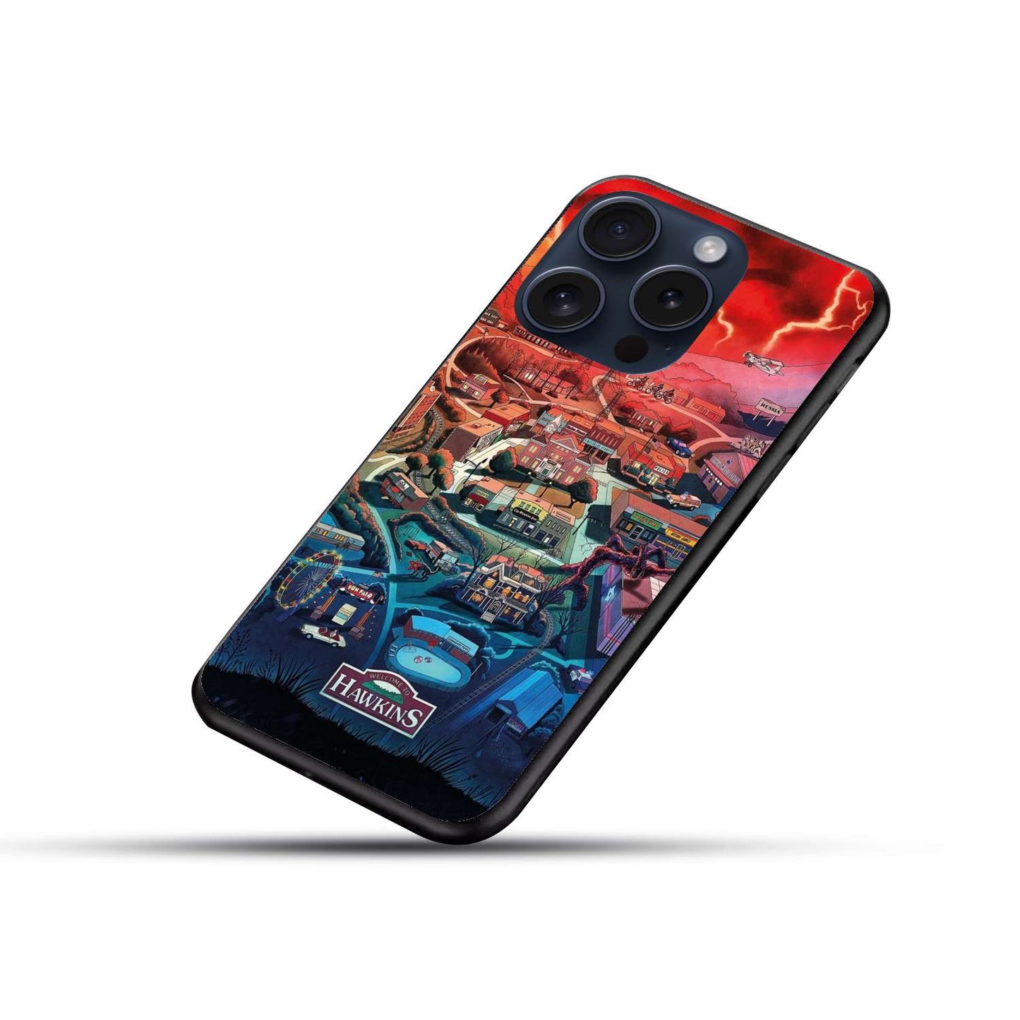 Stranger Things City Original Glass Glossy Finish Back Cover