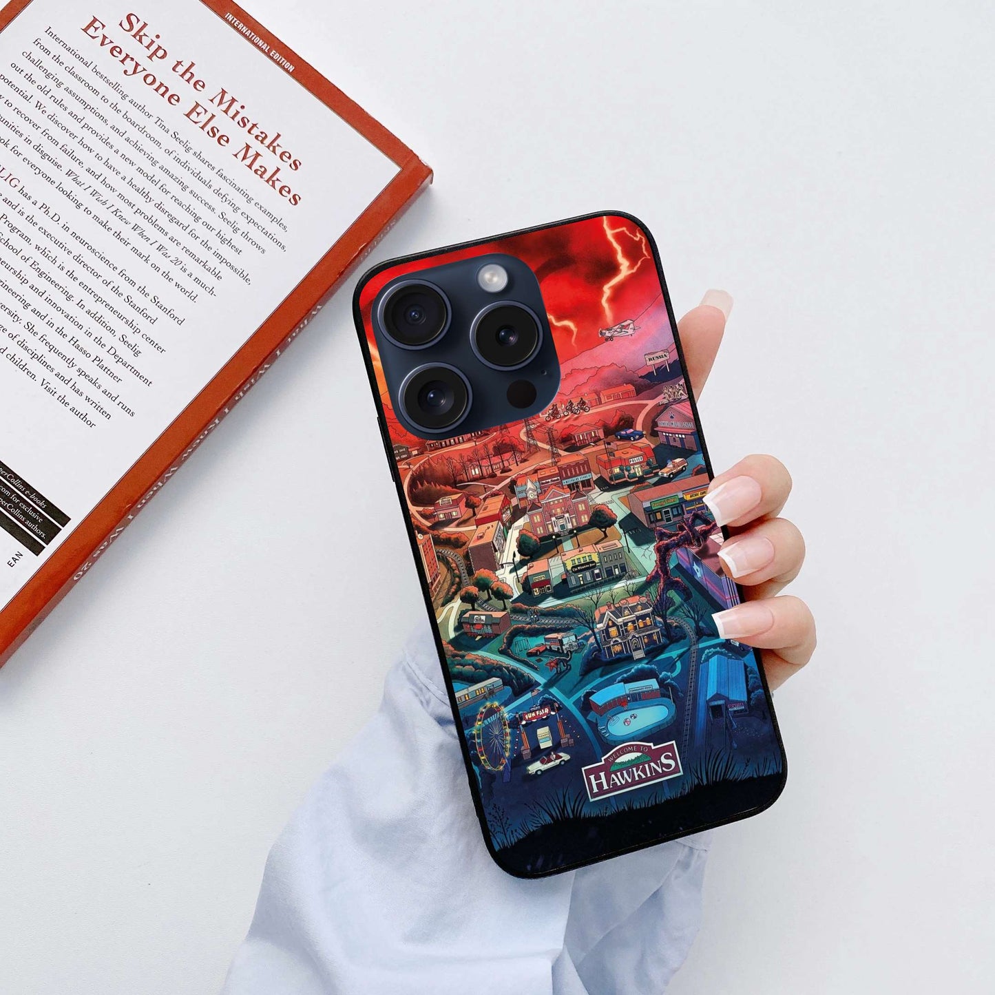Stranger Things City Original Glass Glossy Finish Back Cover