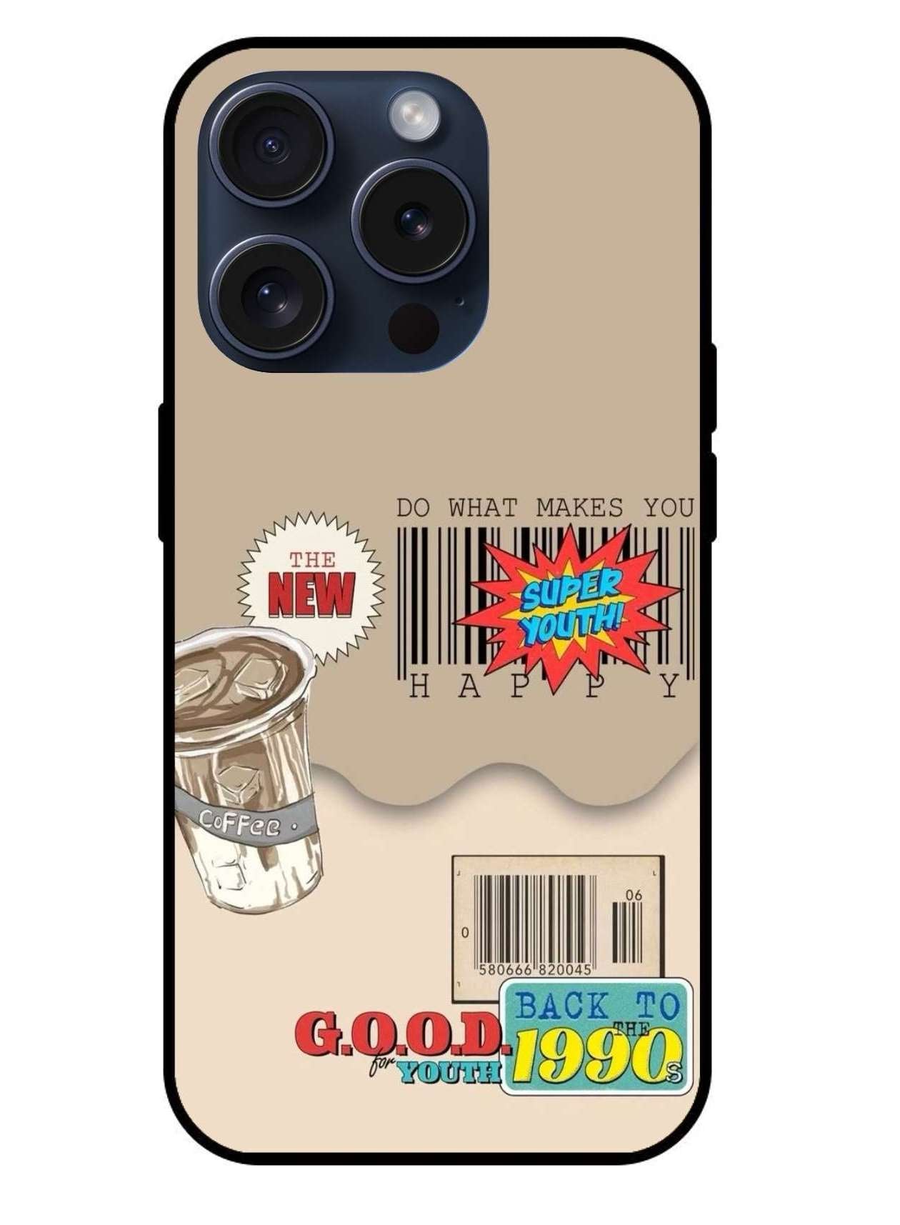 Coffee Aesthetic Original Glass Glossy Finish Back Cover