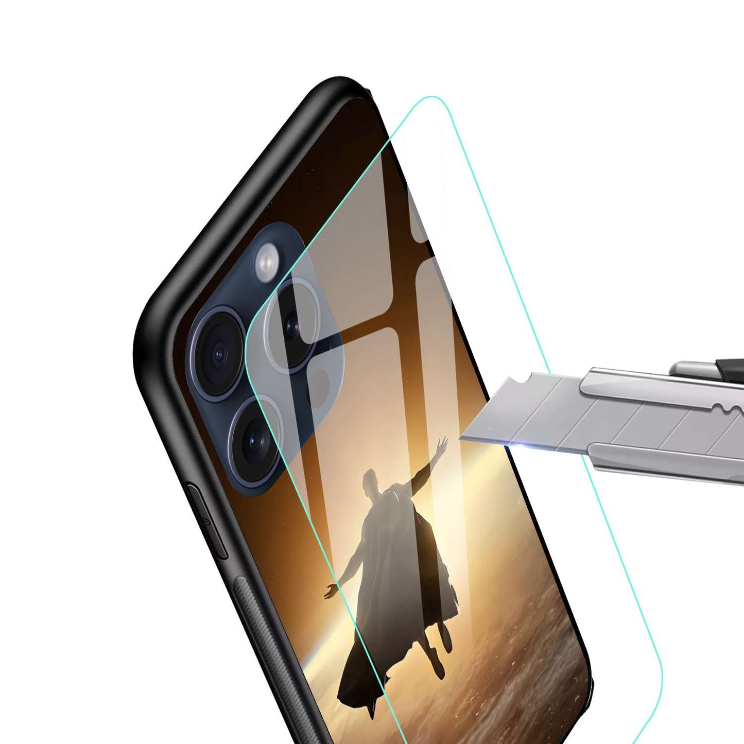 Super Man Original Glass Glossy Finish Back Cover